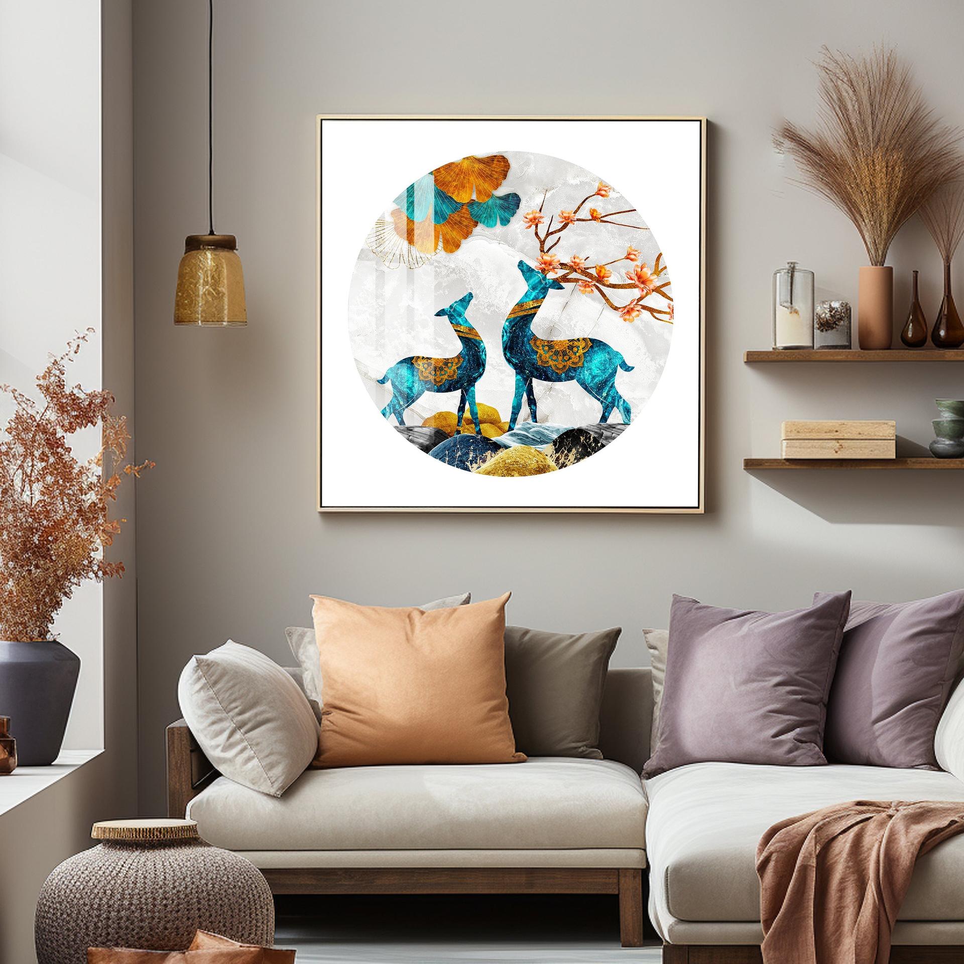 Magical Deer Premium Acrylic Square Wall Art - Image 5