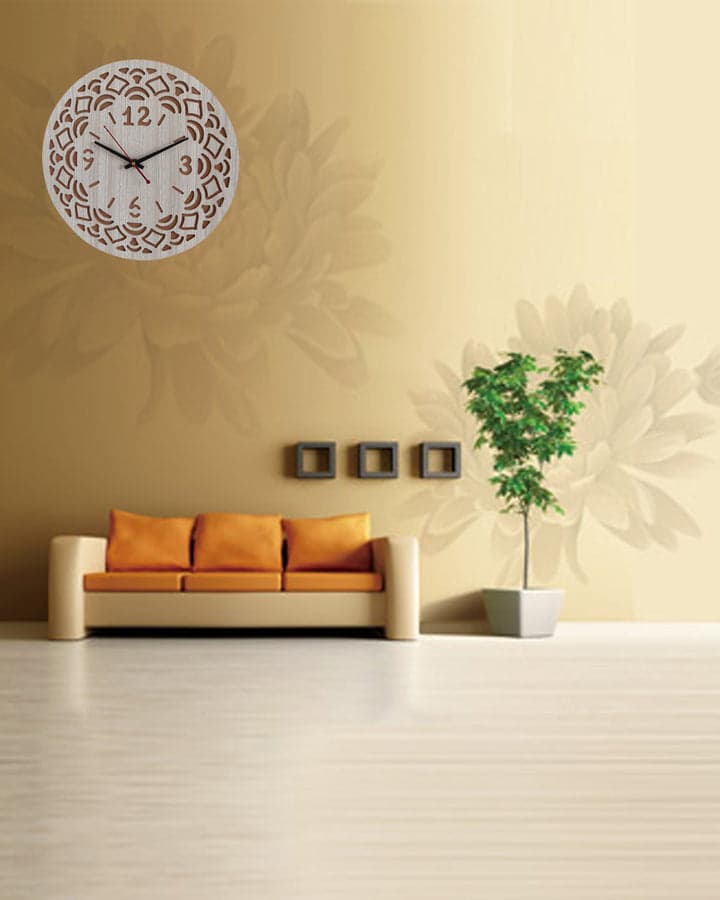 Wooden Wall Clock Silent Non-Ticking For Home And Office Living Room Hall Bedroom Stylish Wall Clock