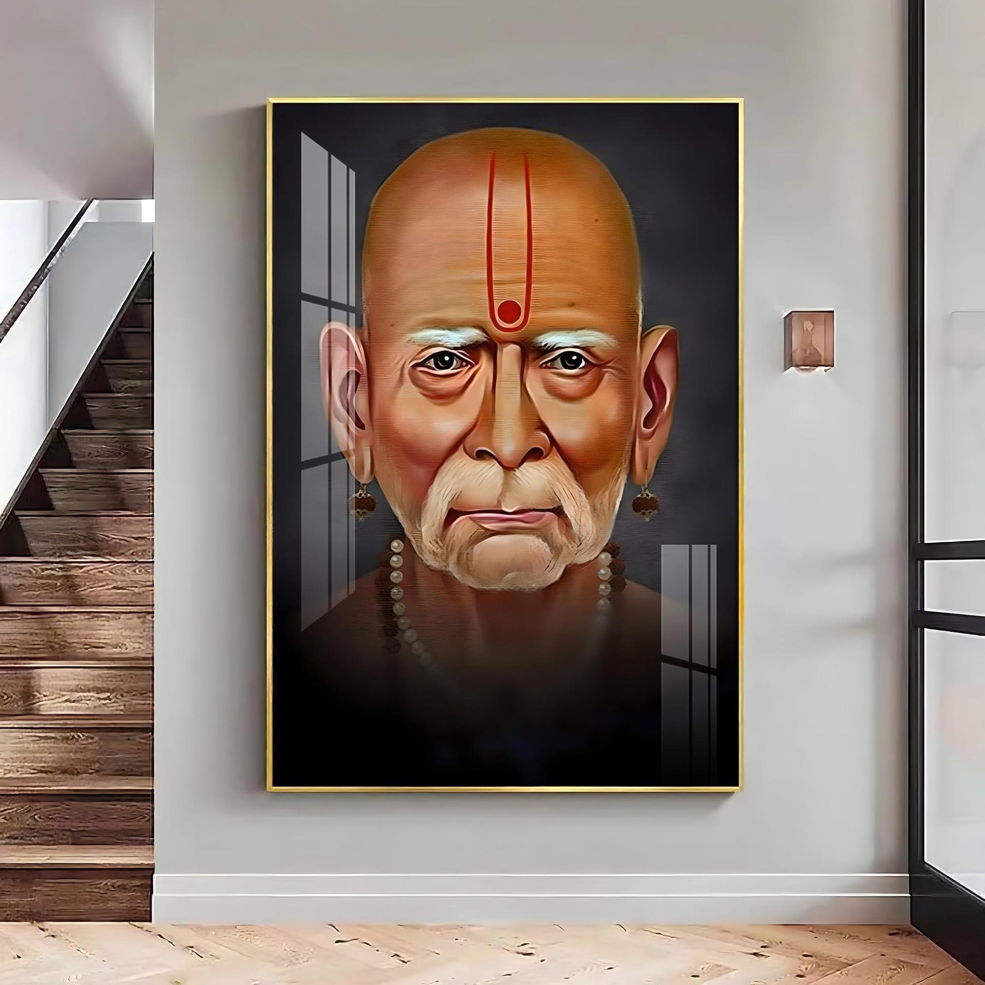 Crimson Visage Premium Vertical Acrylic Wall Art - Image 8