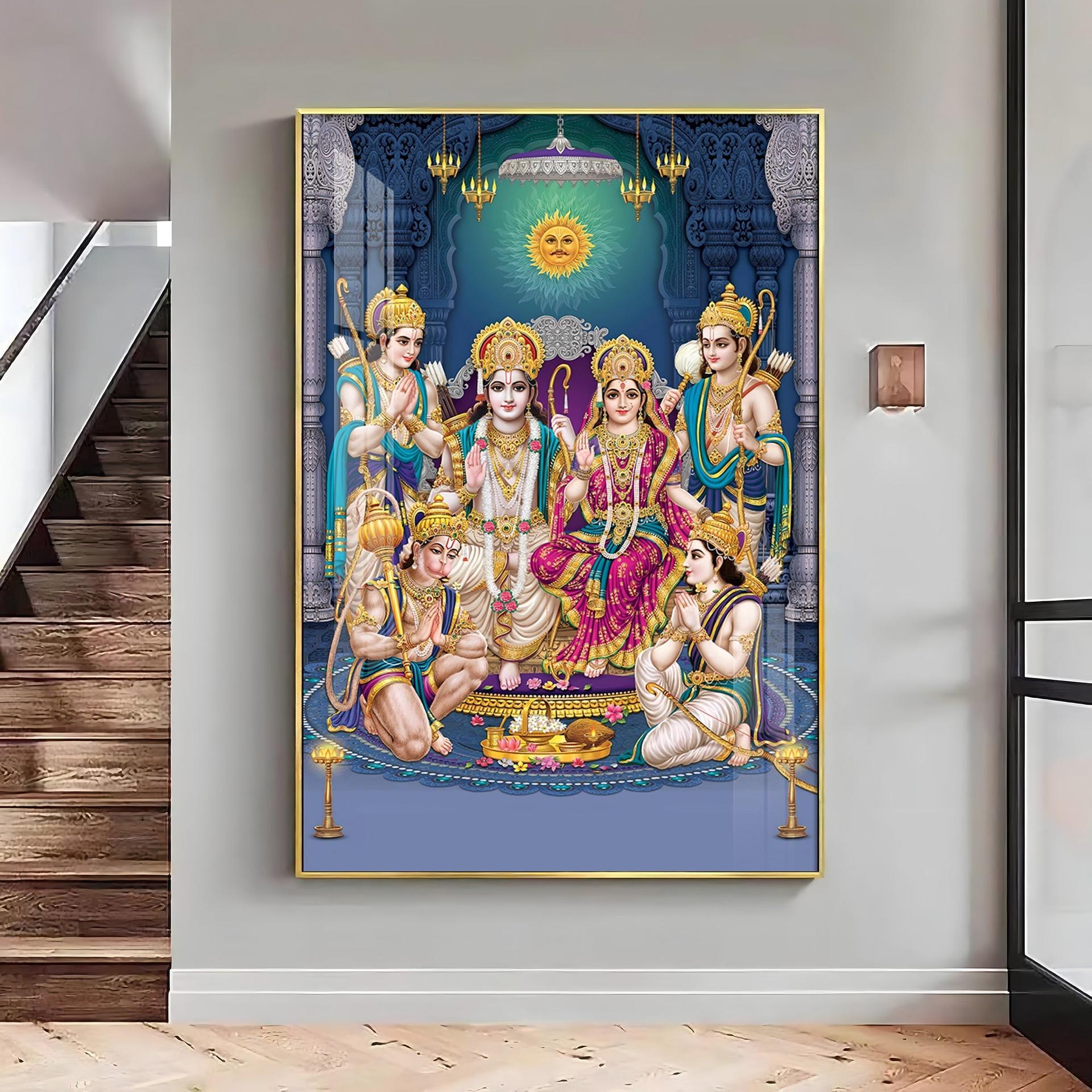 Ram Parivar Premium Acrylic Vertical Wall Art - Image 6