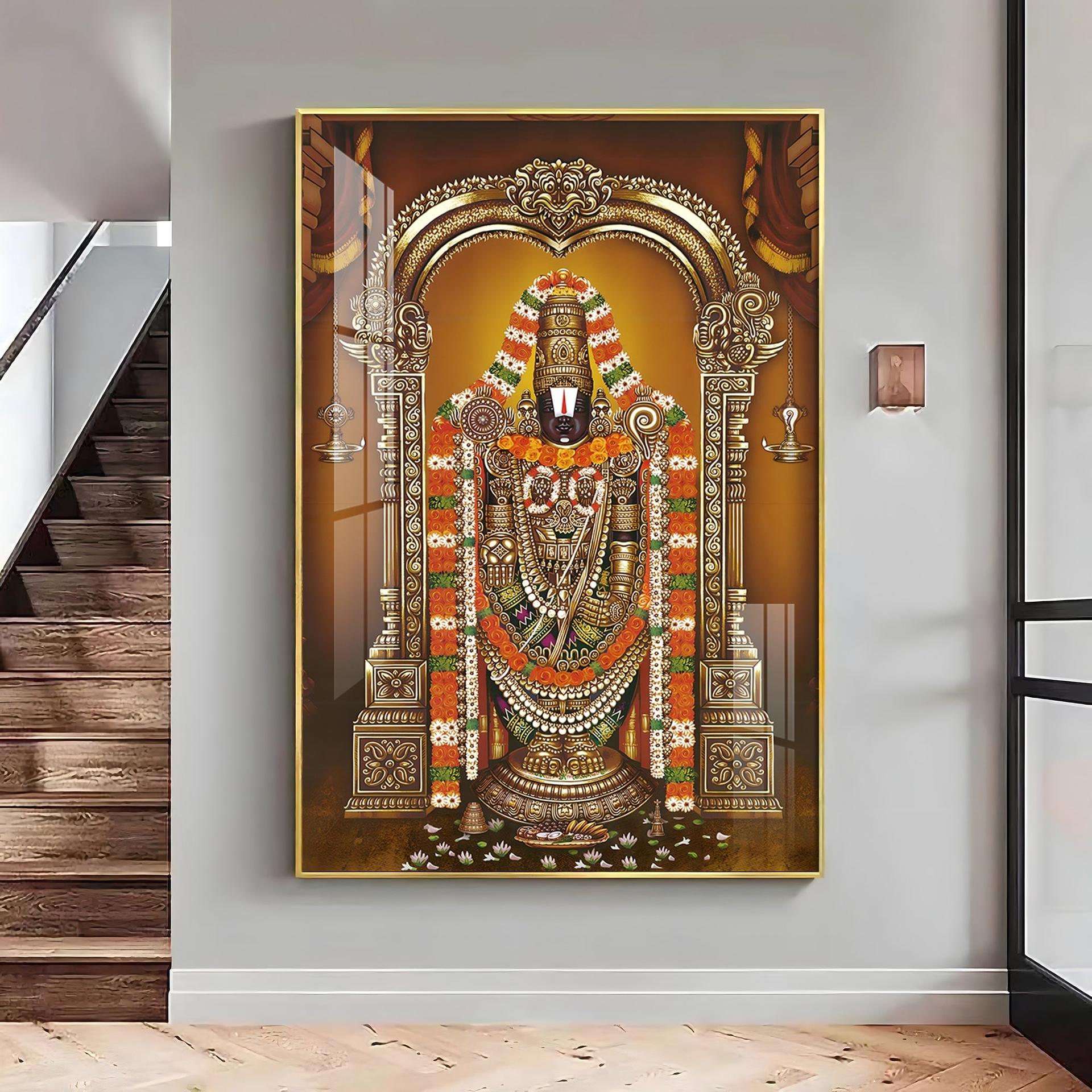 Majestic Lord Tirupati Balaji Premium Vertical Acrylic Wall Art - Image 8