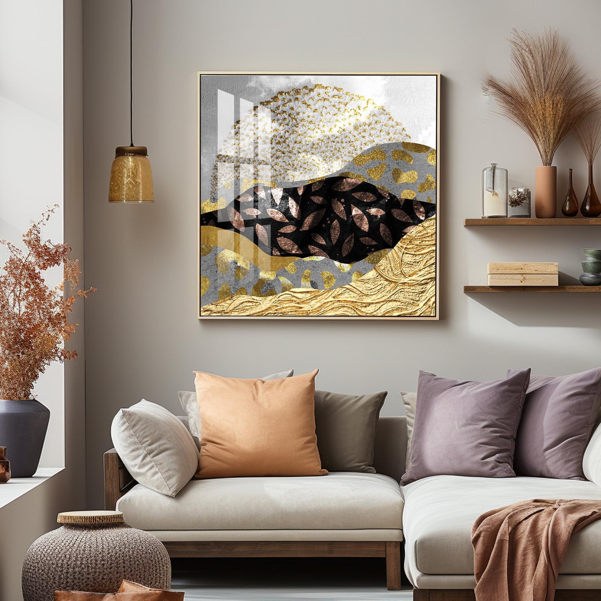 Metallic Mountains Premium Acrylic Square Wall Art - Image 12