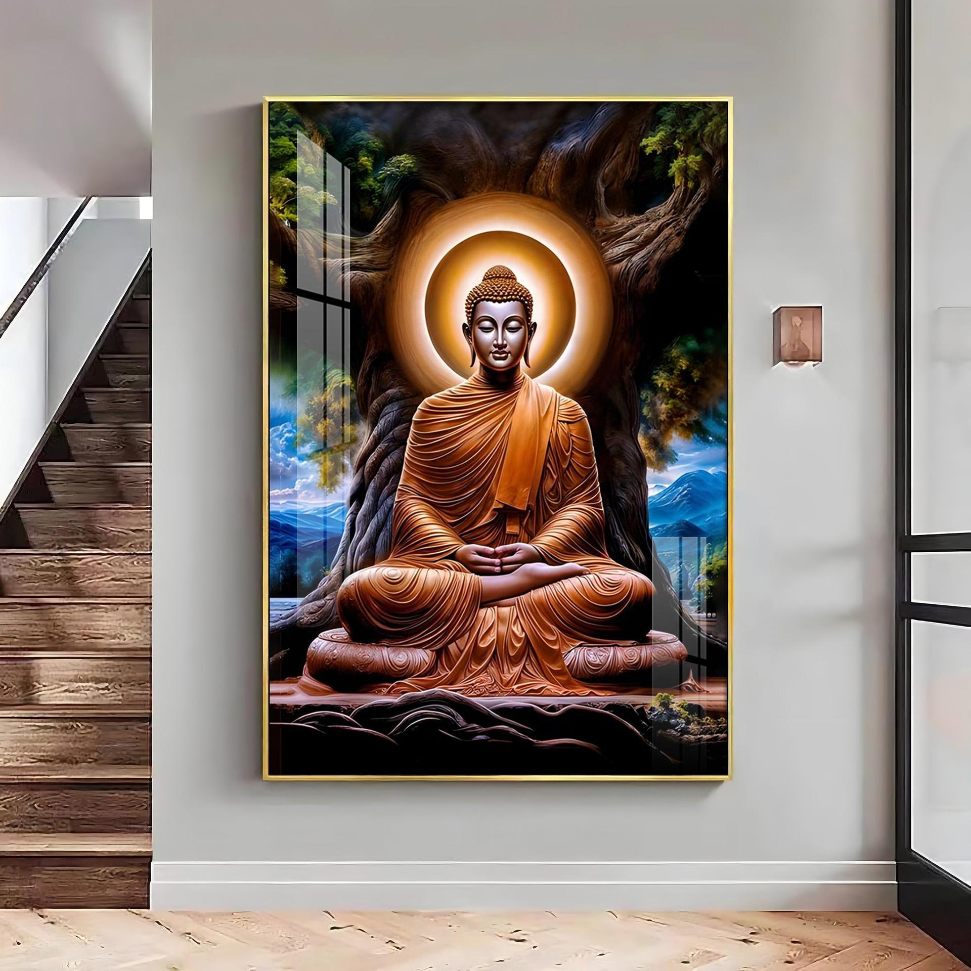 Masstone Buddha Premium Acrylic Vertical Wall Art - Image 4