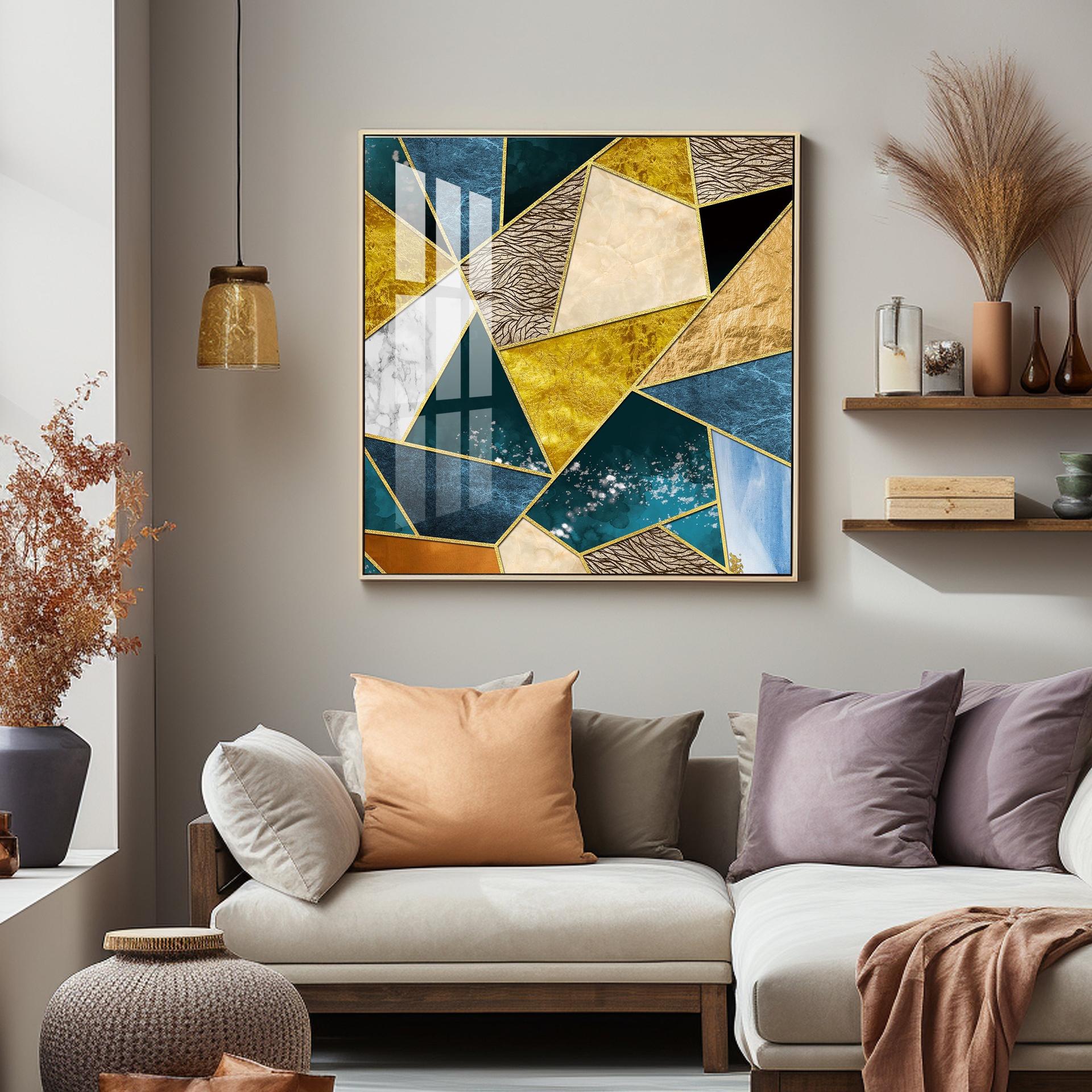 Abstract Colorful Patterns Premium Acrylic Square Wall Art - Image 5
