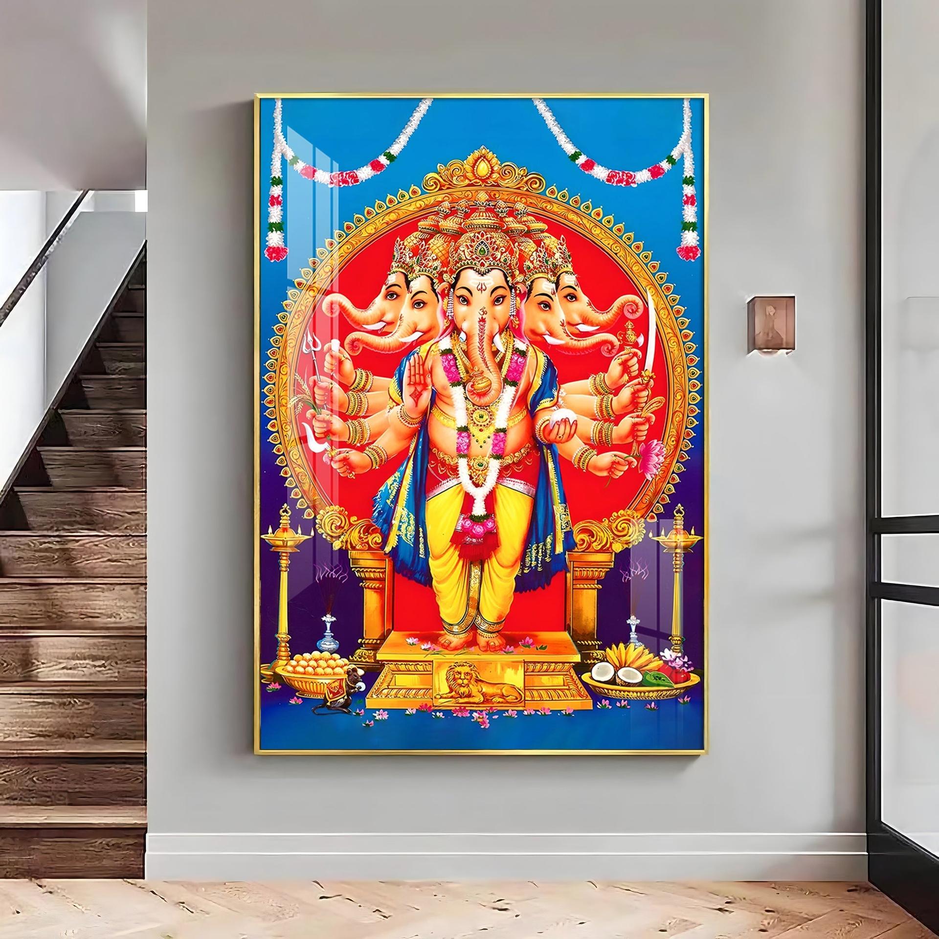 Ganesha's Embrace Premium Vertical Acrylic Wall Art - Image 12