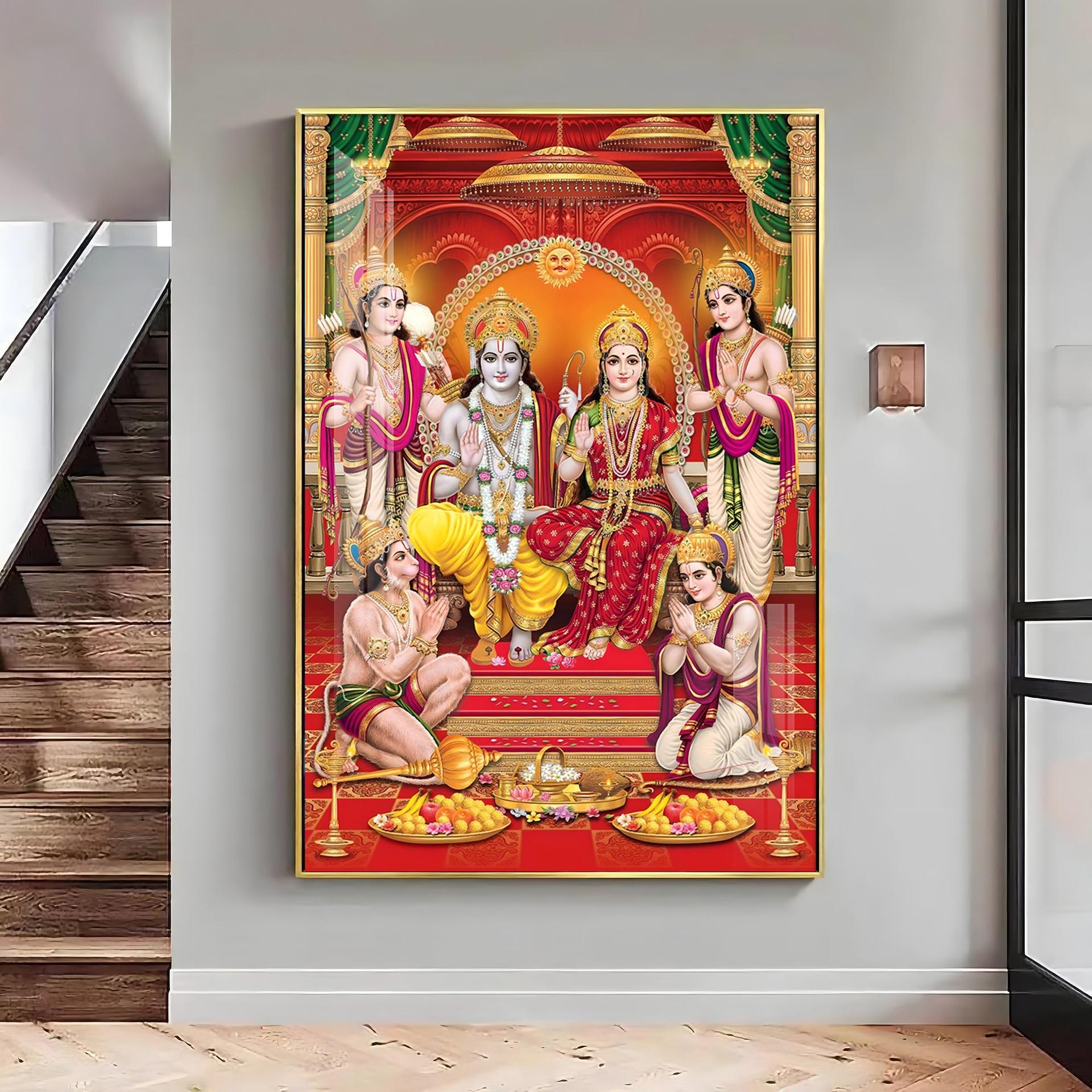Shri Ram Darbar Premium Acrylic Vertical Wall Art - Image 14