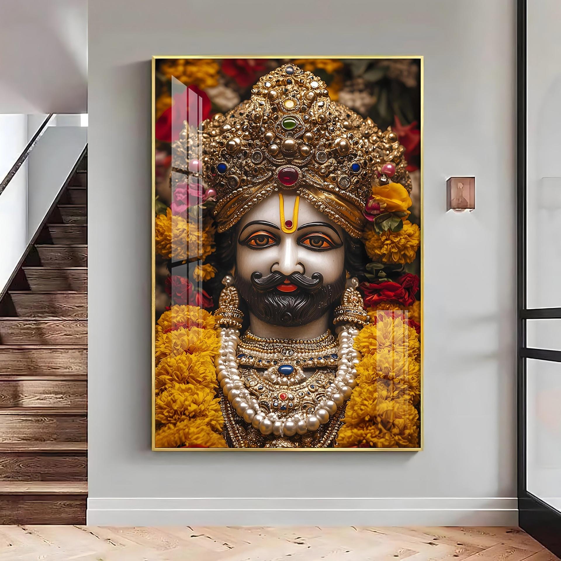 Shree Khatu Shyam Premium Vertical Acrylic Wall Art - Image 8