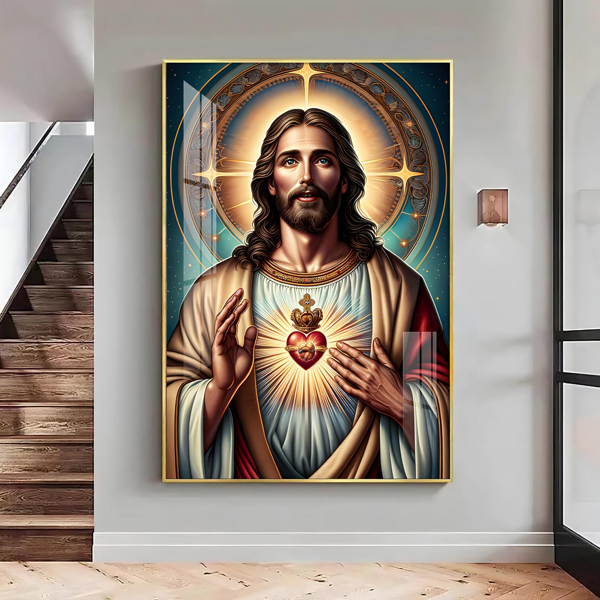 Christ's Heart Masterpiece Premium Acrylic Vertical Wall Art - Image 10