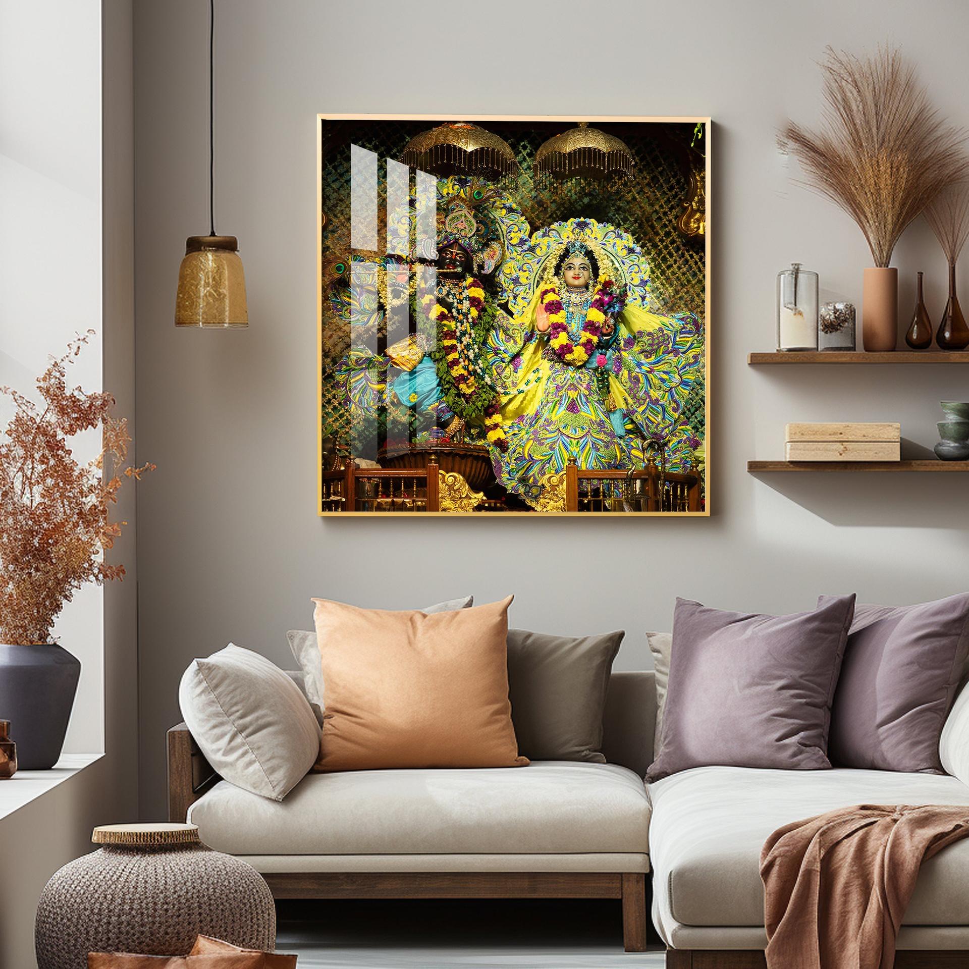 Radha Krishna Premium Acrylic Square Wall Art - Image 5