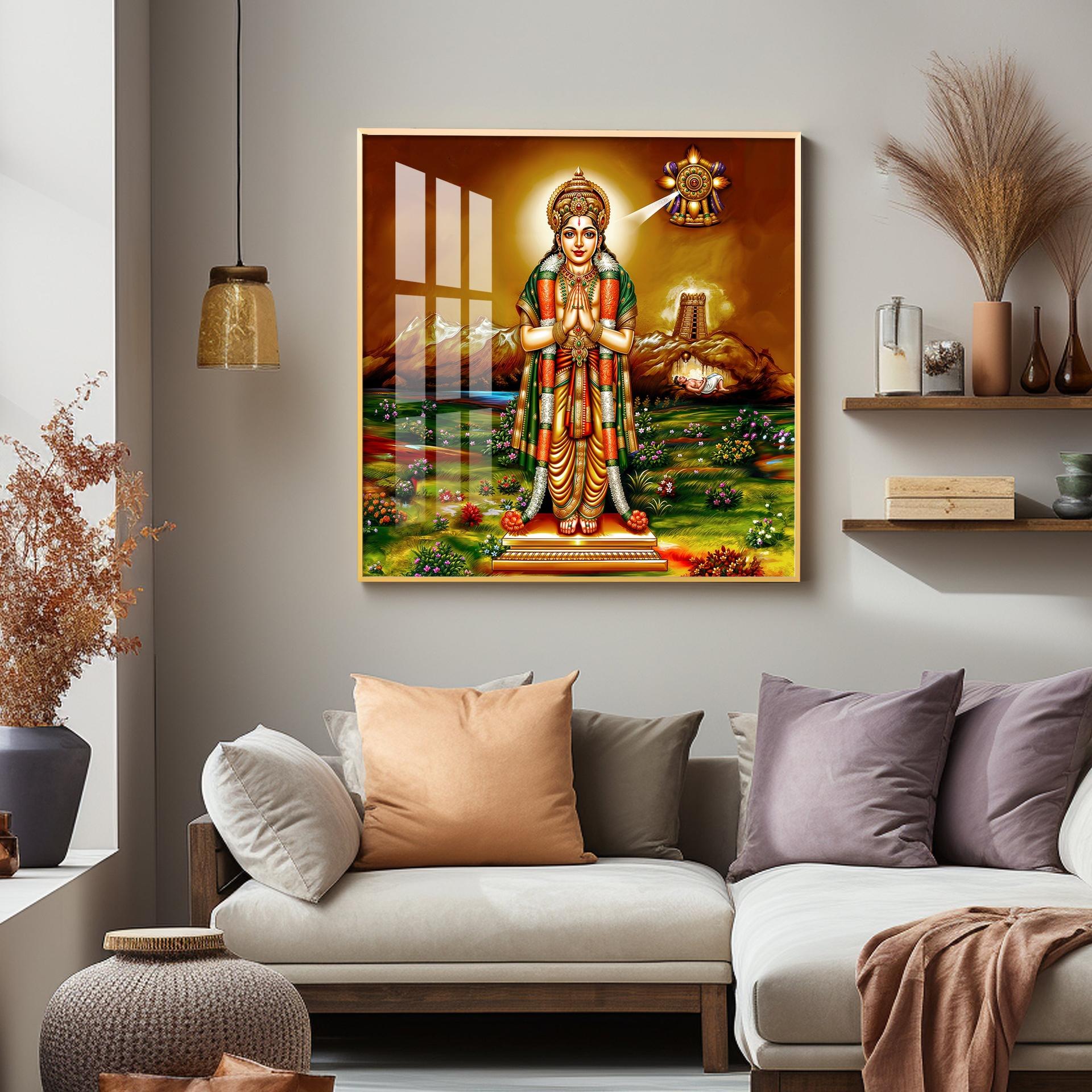 Thirumalisai Alvar Premium Acrylic Square Wall Art - Image 5