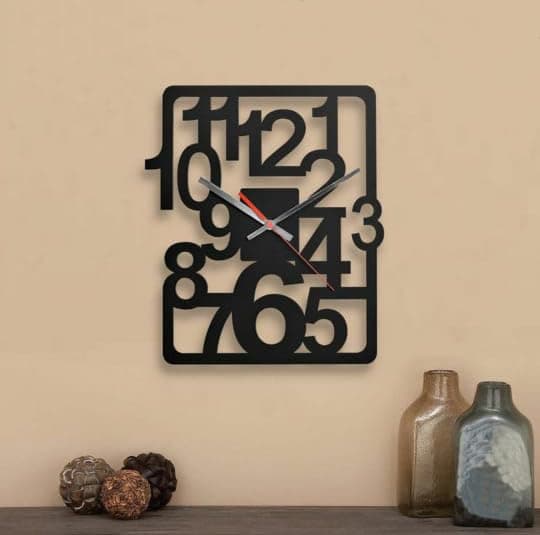 Designer Stylish Metal Wall Clock For Living Room, Bedroom, Office, Kitchen, Home And Hall, Antique Big Size Modern Wall Watch For Home Decor