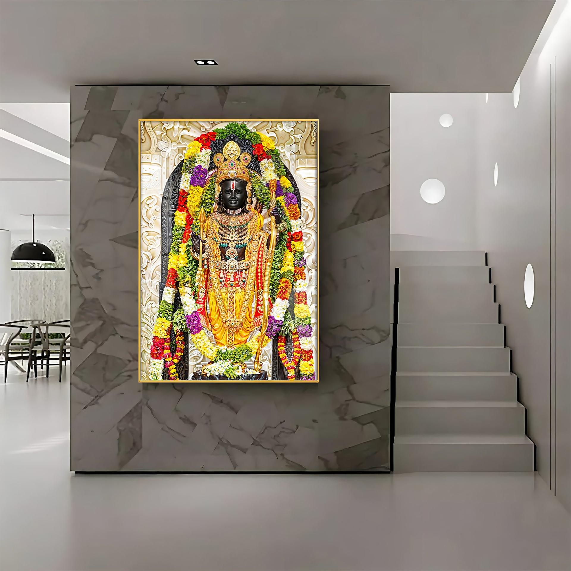 Shri Ram Janmbhoomi Portray Premium Vertical Wall Art - Image 3