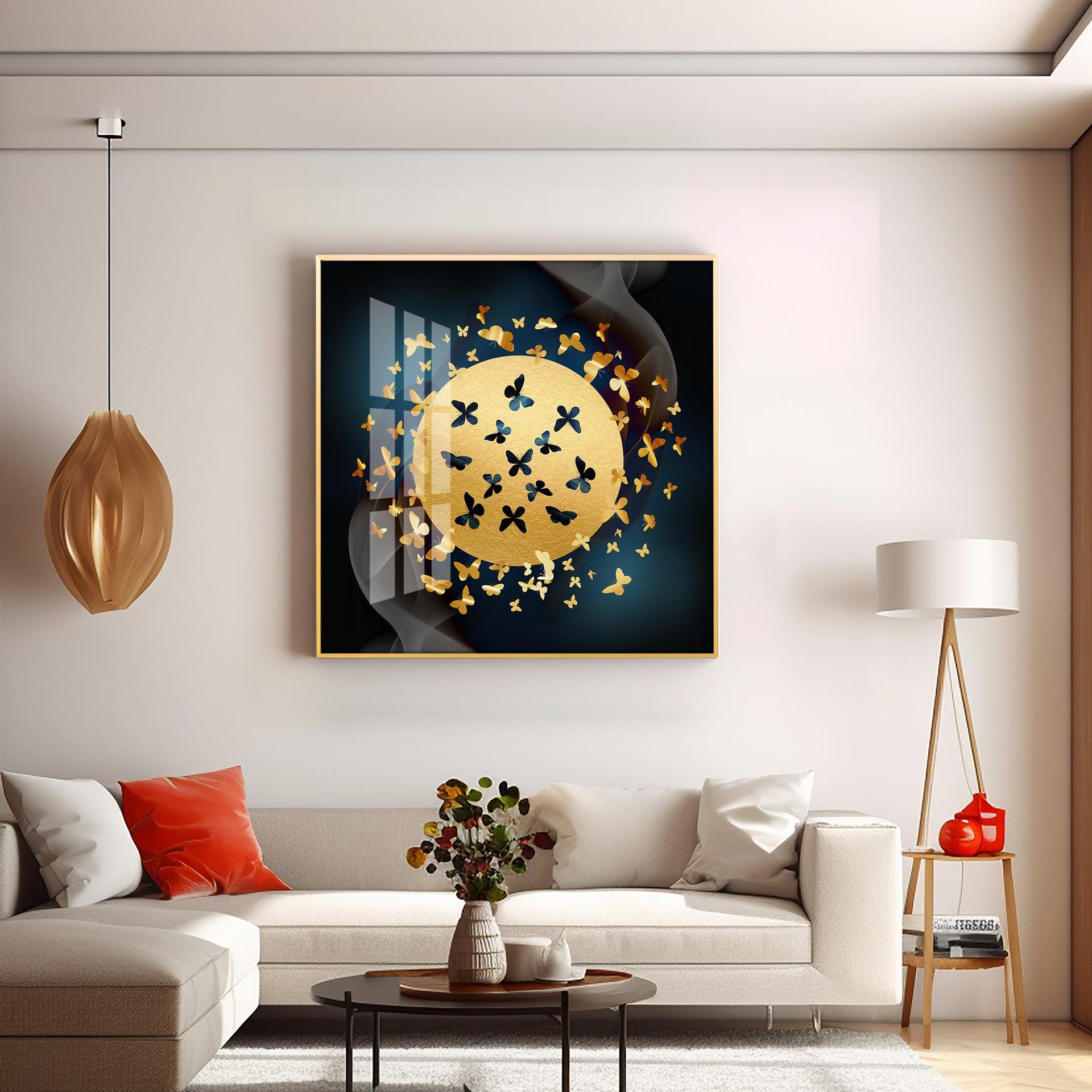 Glittering Butterfly Premium Acrylic Square Wall Art - Image 11