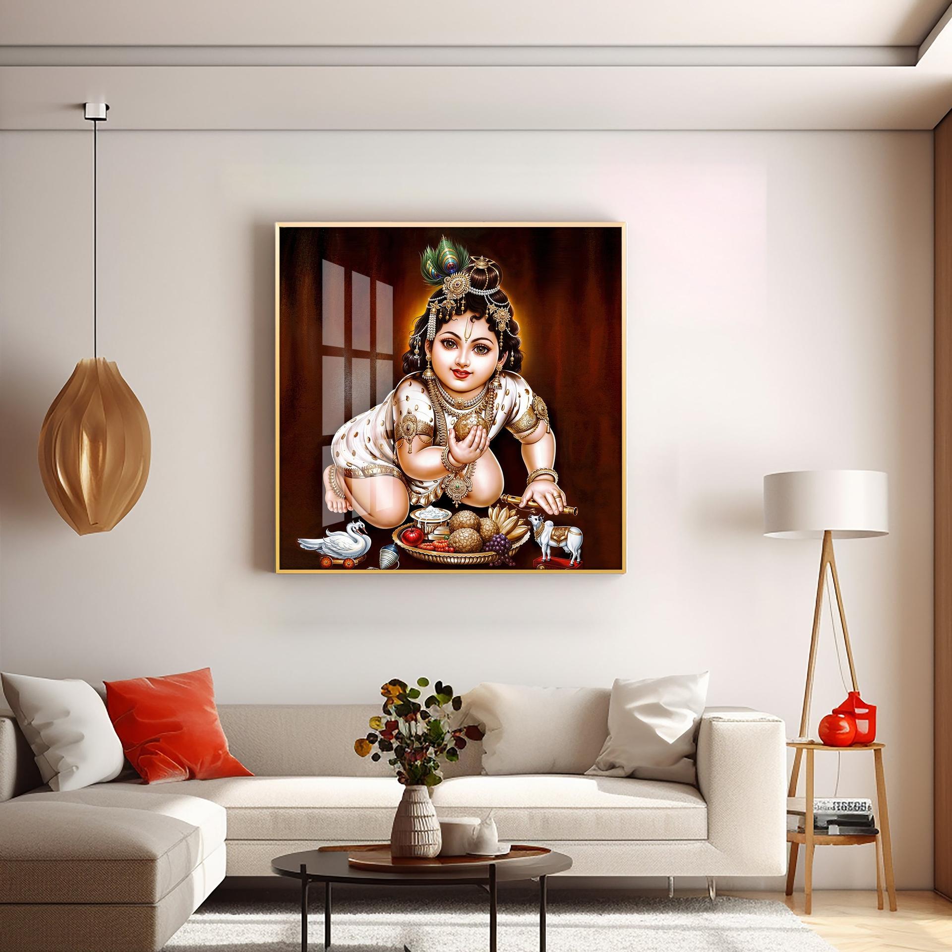 Bal Gopal Premium Acrylic Square Wall Art - Image 5