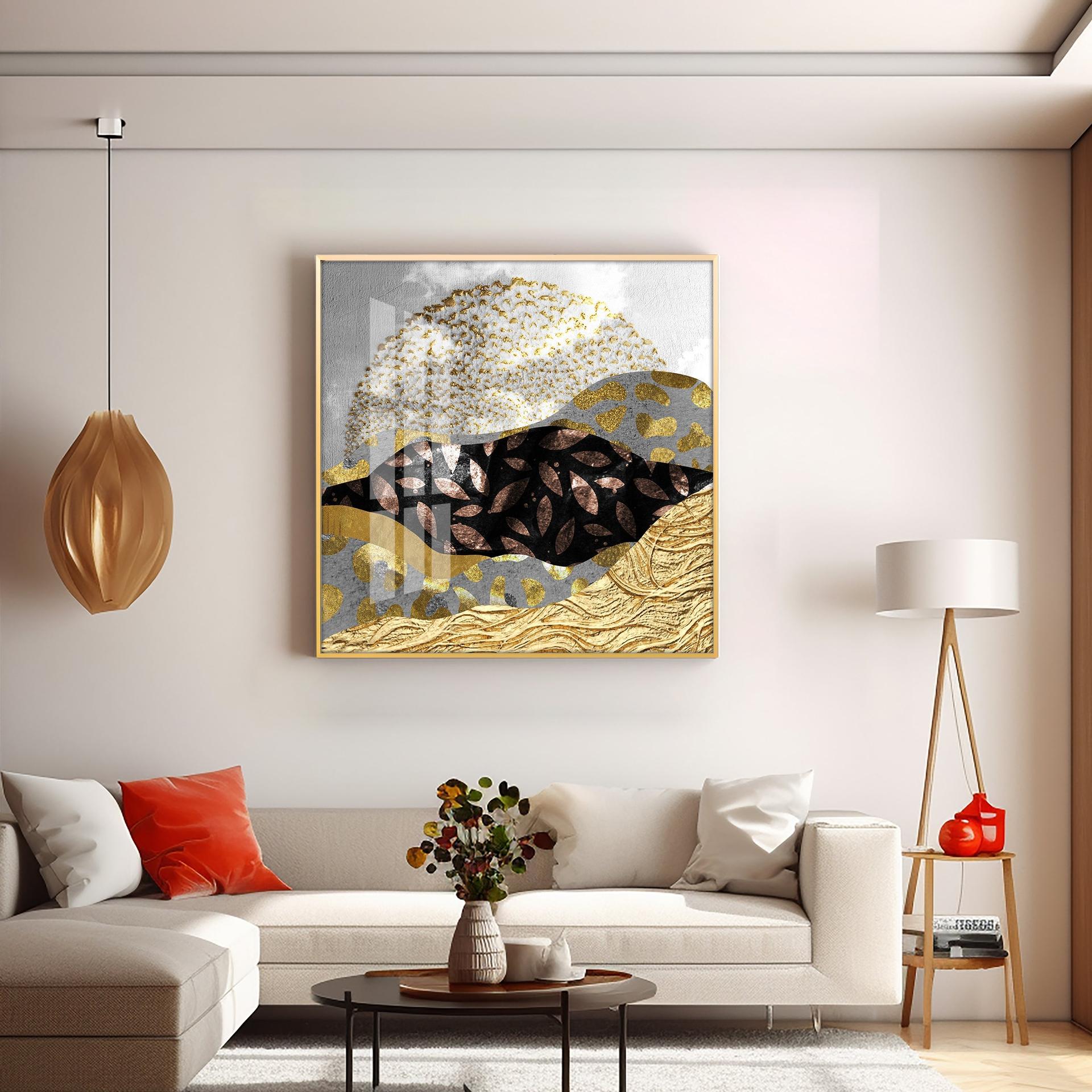 Metallic Mountains Premium Acrylic Square Wall Art - Image 14