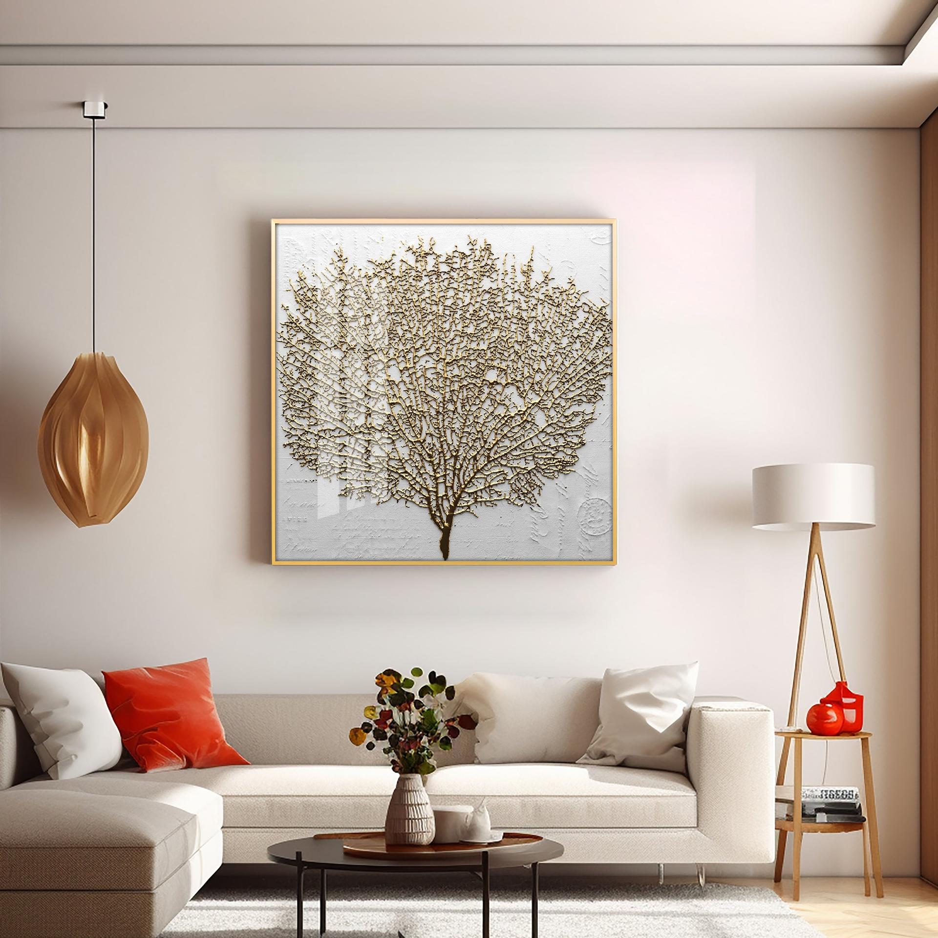 Golden Tree Premium Acrylic Square Wall Art - Image 11