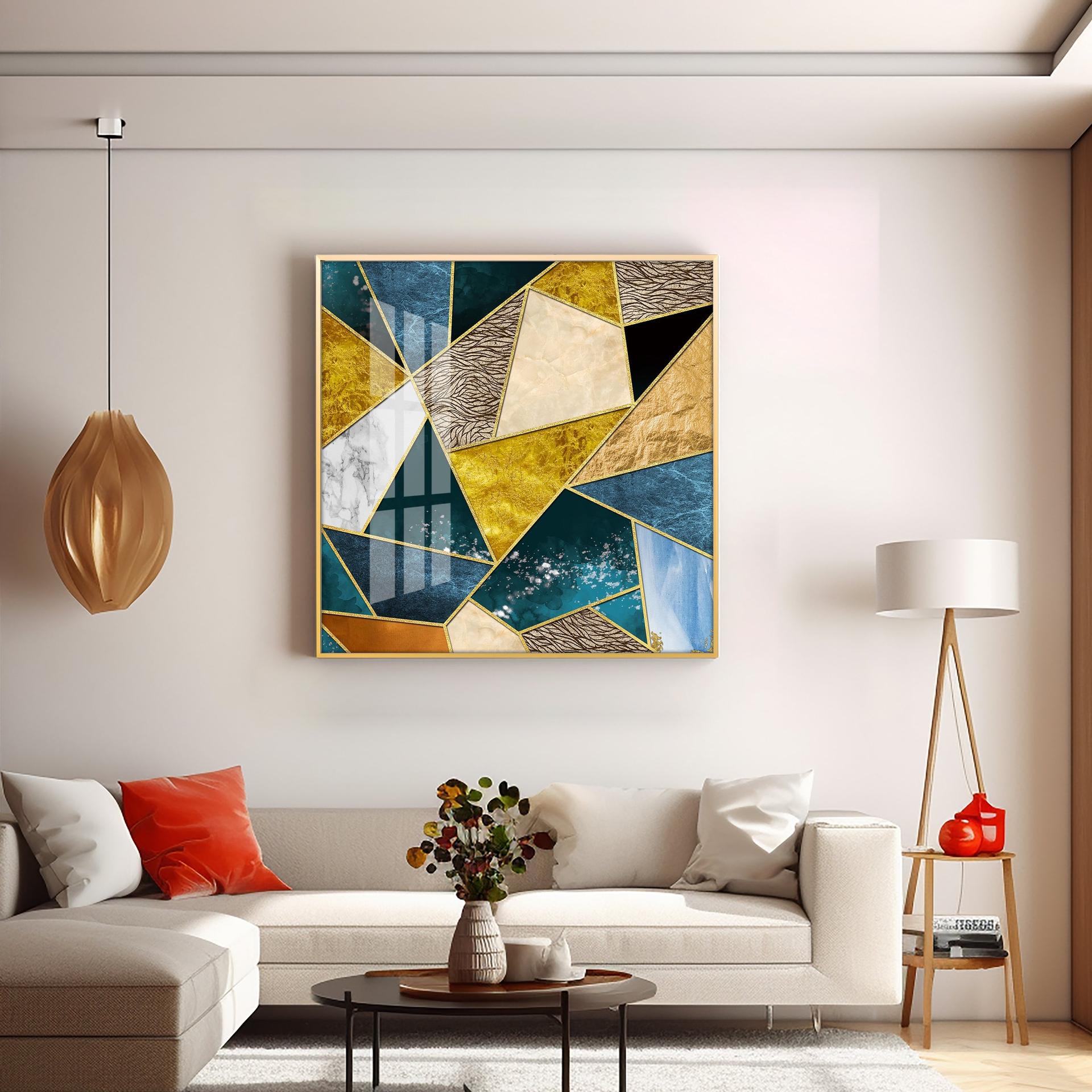 Abstract Colorful Patterns Premium Acrylic Square Wall Art - Image 6