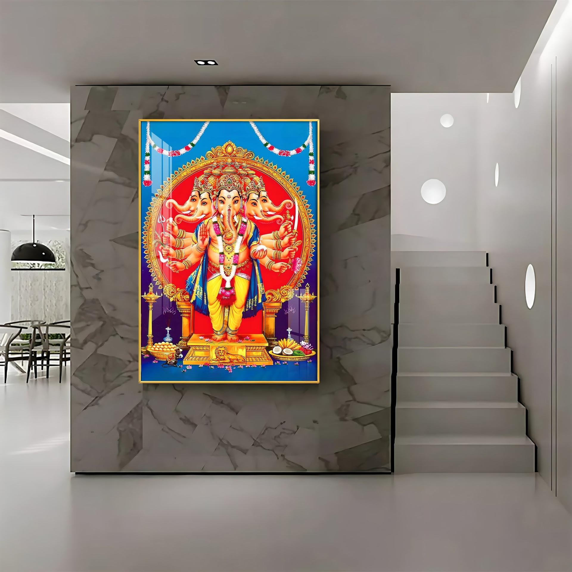 Ganesha's Embrace Premium Vertical Acrylic Wall Art - Image 10