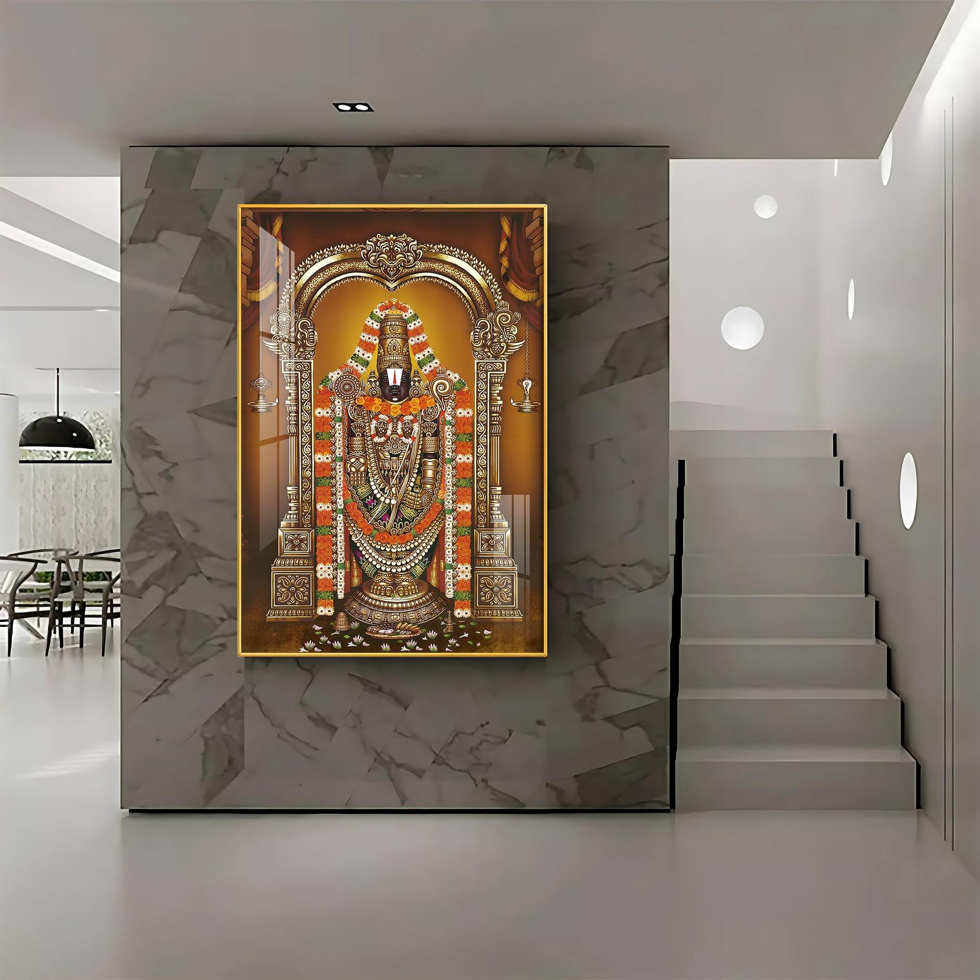 Majestic Lord Tirupati Balaji Premium Vertical Acrylic Wall Art - Image 6