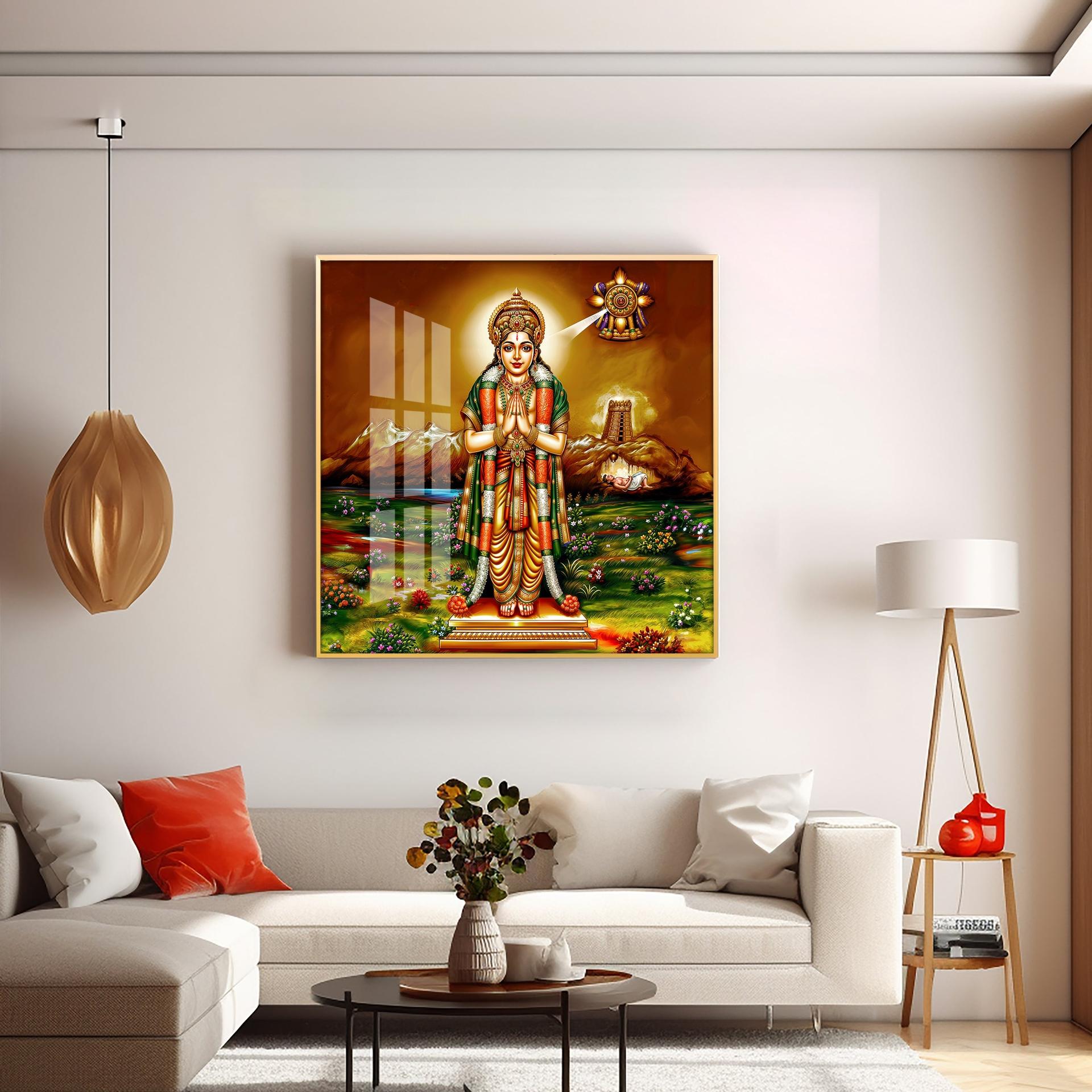 Thirumalisai Alvar Premium Acrylic Square Wall Art - Image 6
