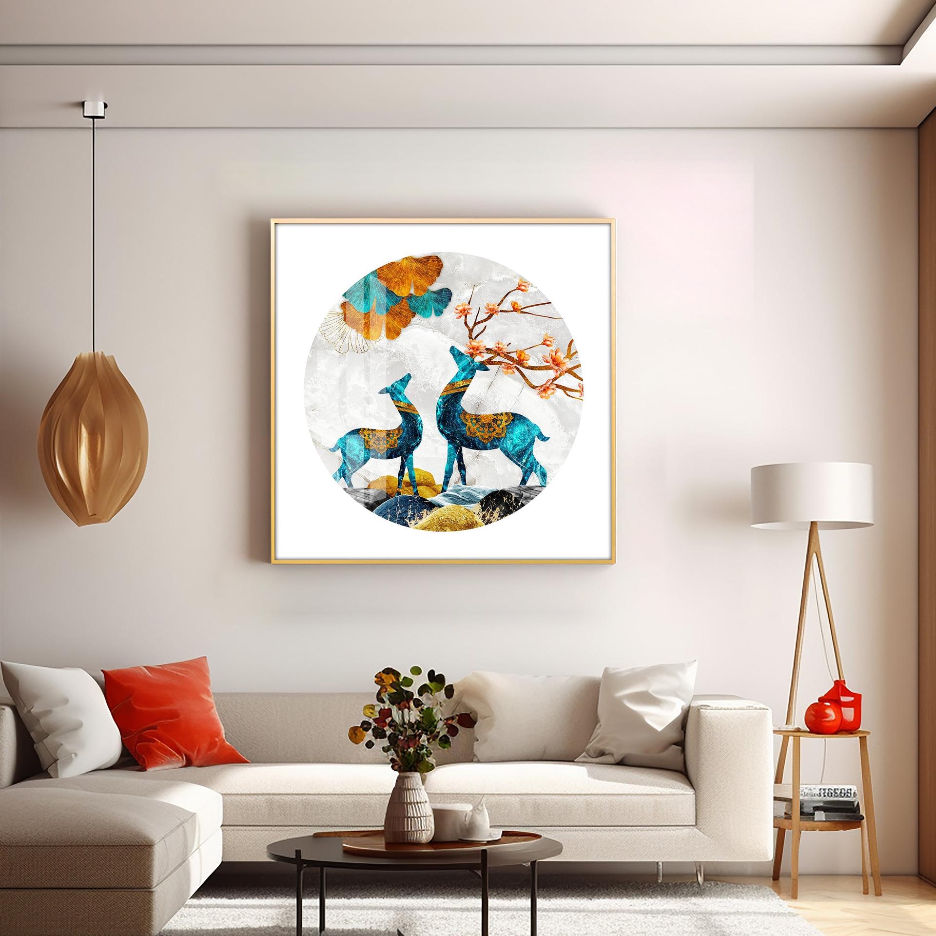 Magical Deer Premium Acrylic Square Wall Art - Image 6