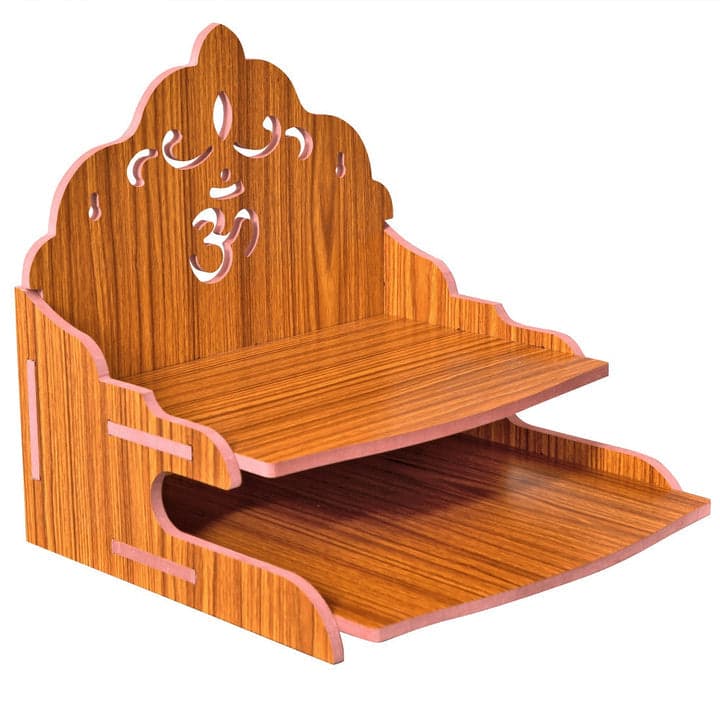 Handmade Beautiful Wooden Temple Wall Hanging And Table Top Home Temple - Image 18