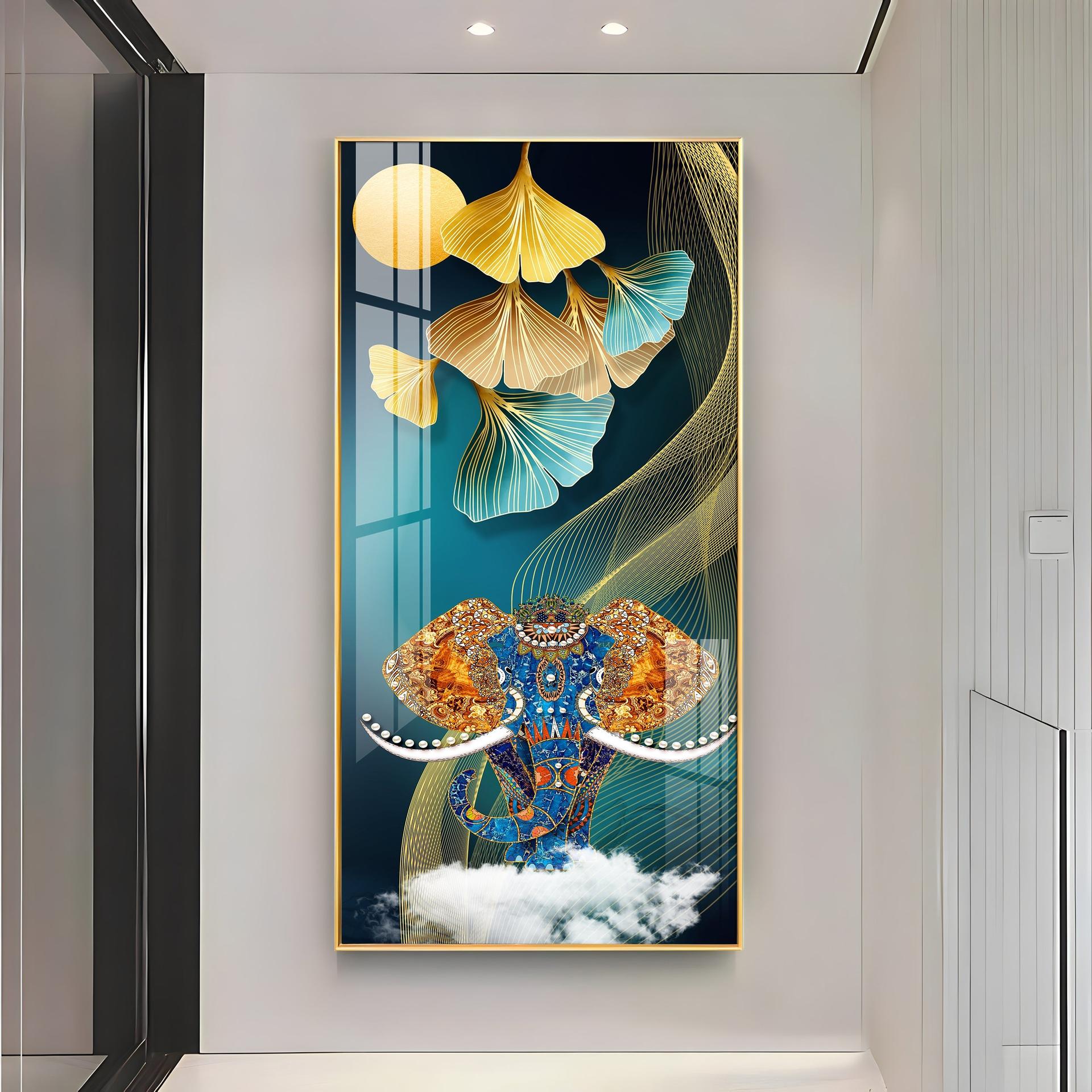 Jeweled Elephant Premium Acrylic Vertical Wall Art - Image 8