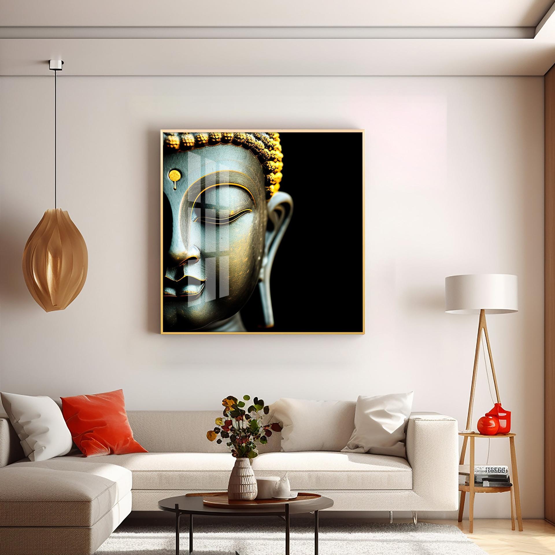 Buddha Statue Premium Acrylic Square Wall Art - Image 6