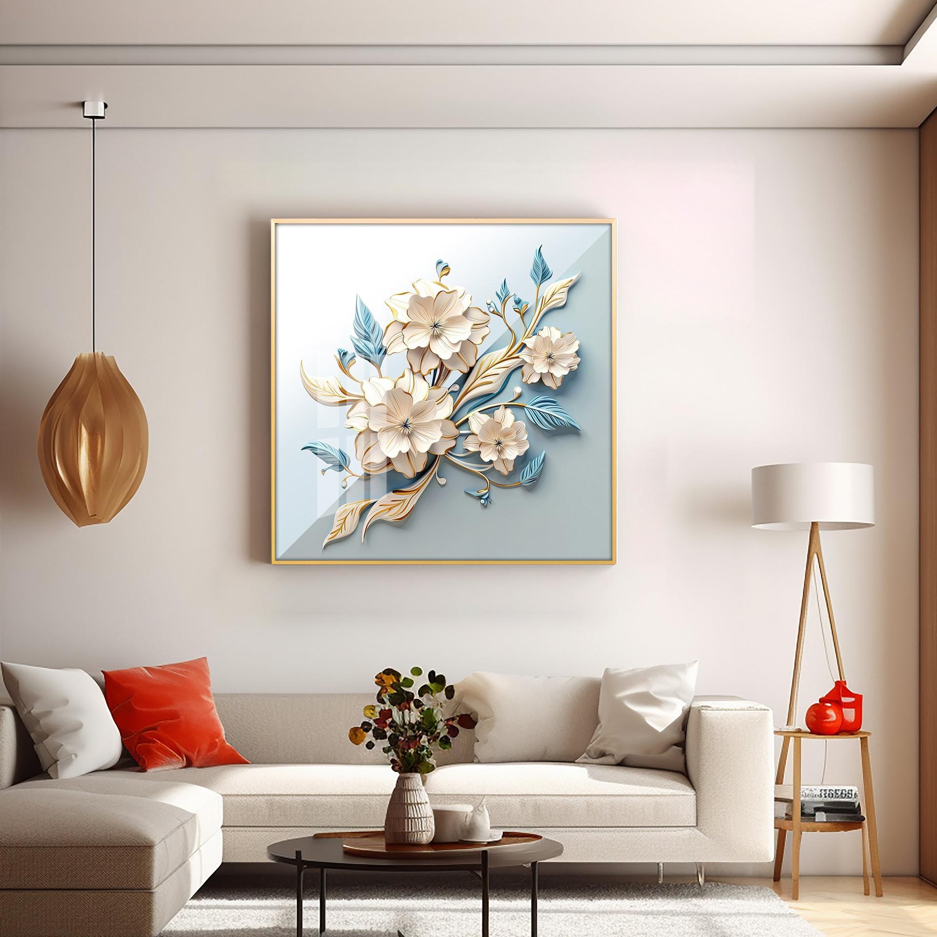 Floral Premium Acrylic Square Wall Art - Image 6
