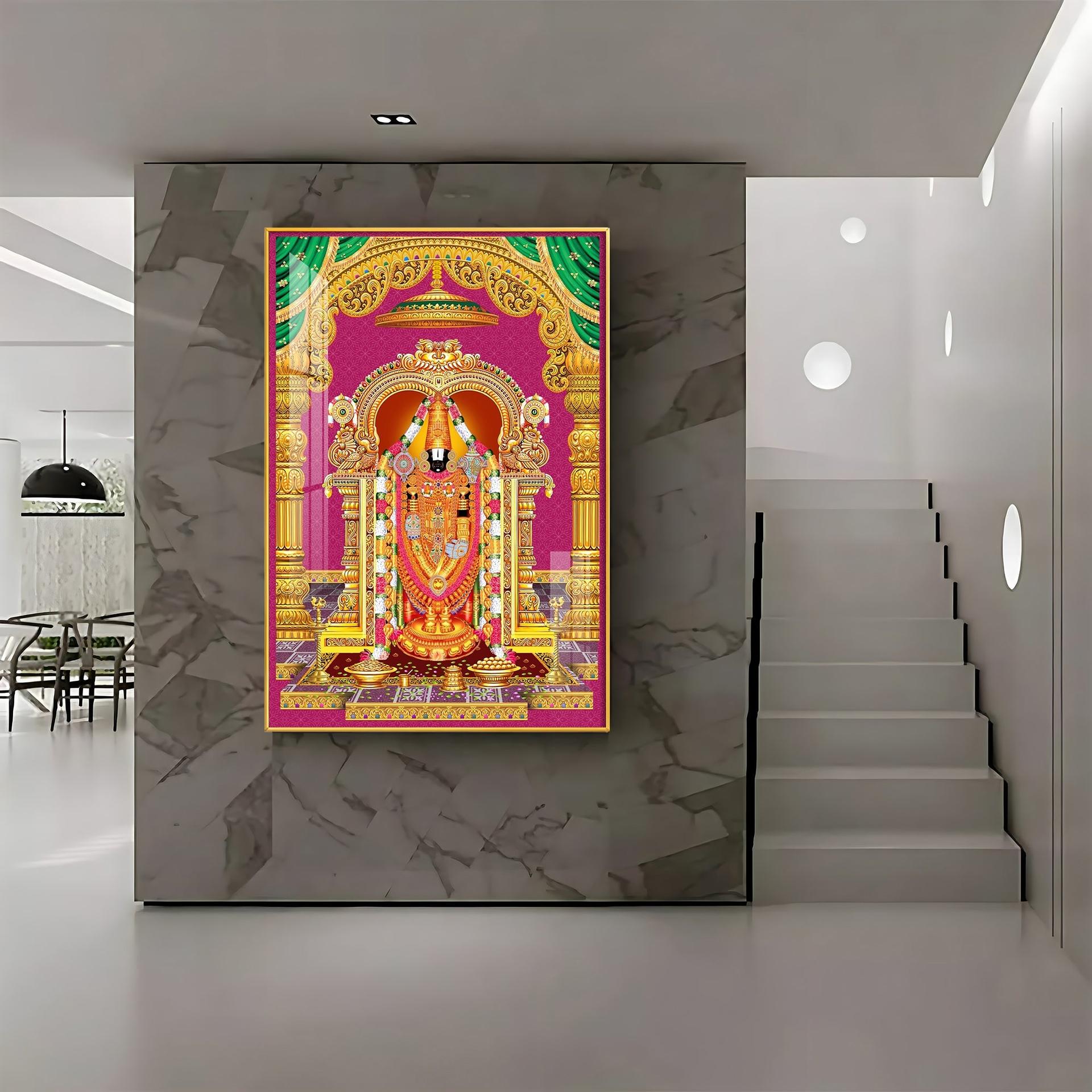 Sri Venkateswara Swamy Blessing Premium Acrylic Vertical Wall Art - Image 6