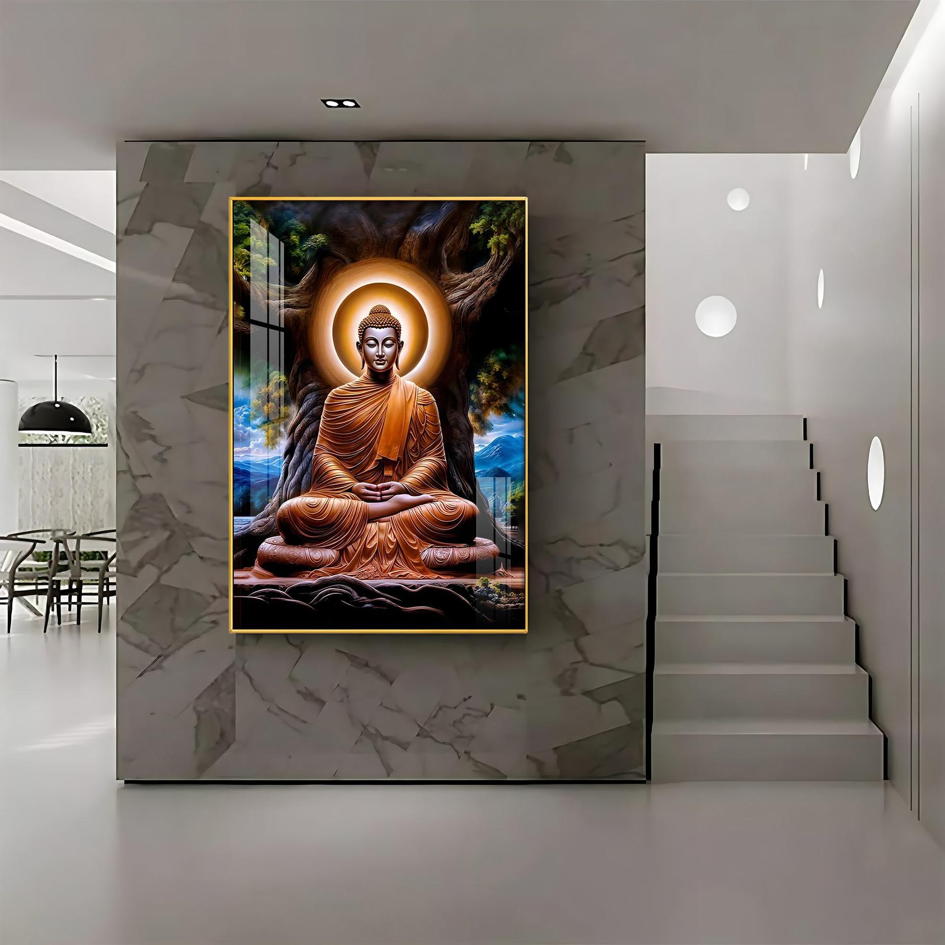 Masstone Buddha Premium Acrylic Vertical Wall Art - Image 5