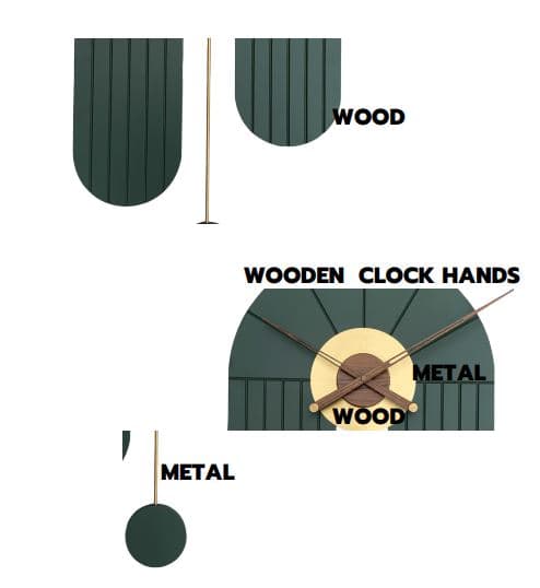 Textured Abstract Shaped Contemporary Wall Clock - Image 4