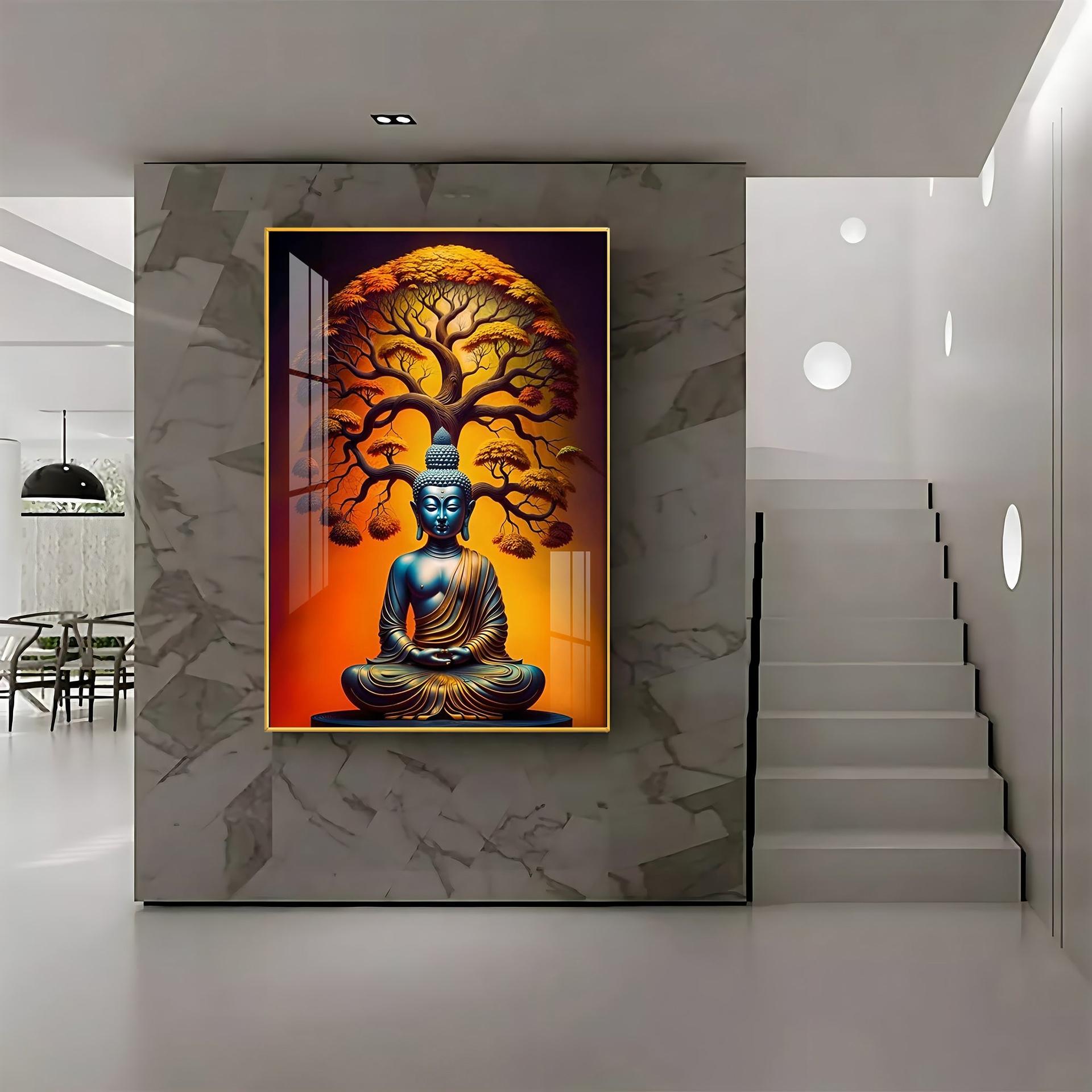 Enlighten Buddha Premium Acrylic Vertical Wall Art - Image 5