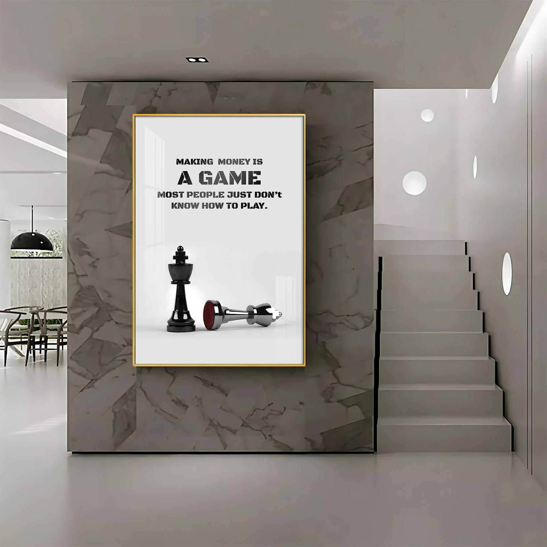 Making Money Is A Game Premium Acrylic Vertical Wall Art - Image 4