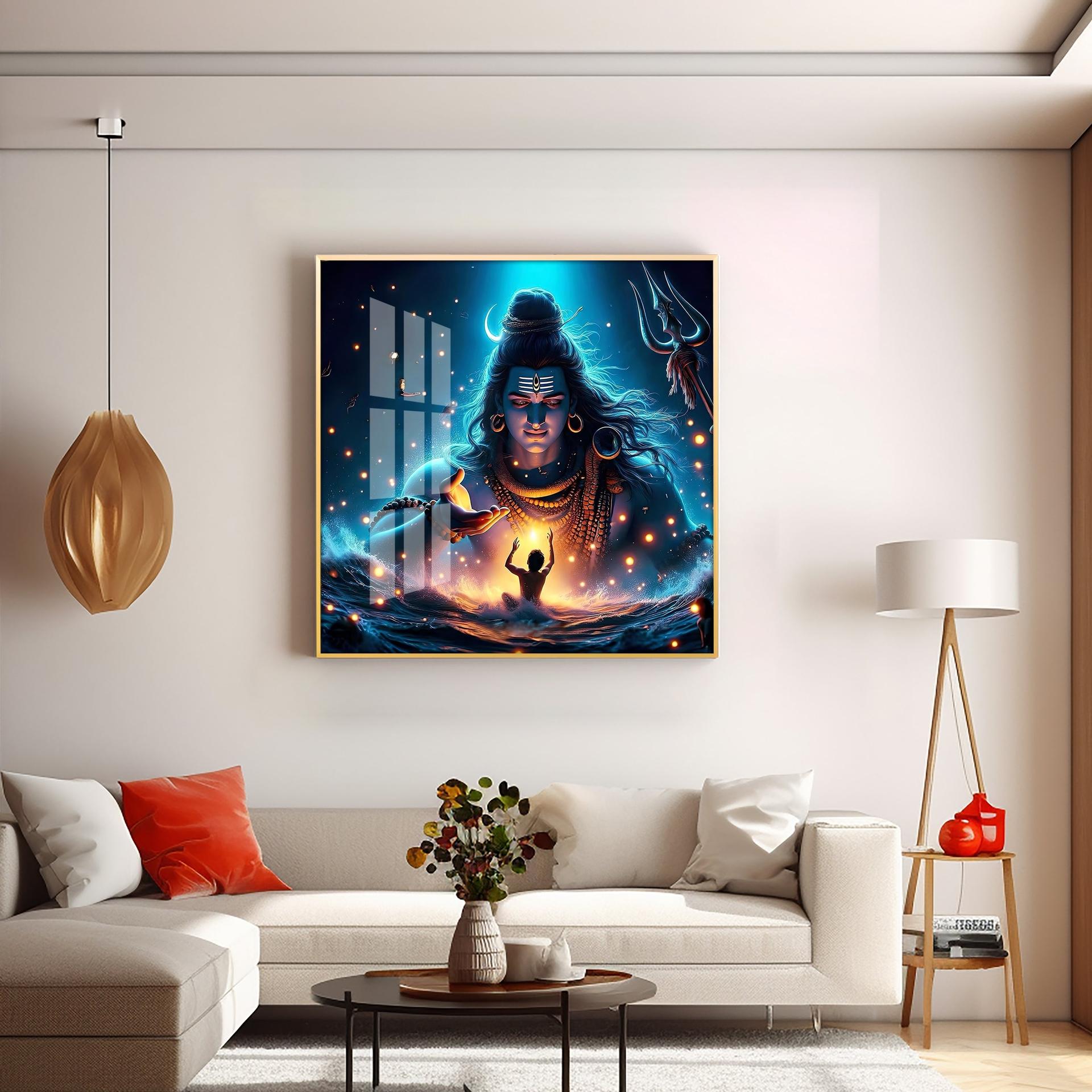 Cosmic Shiva Premium Acrylic Square Wall Art - Image 9