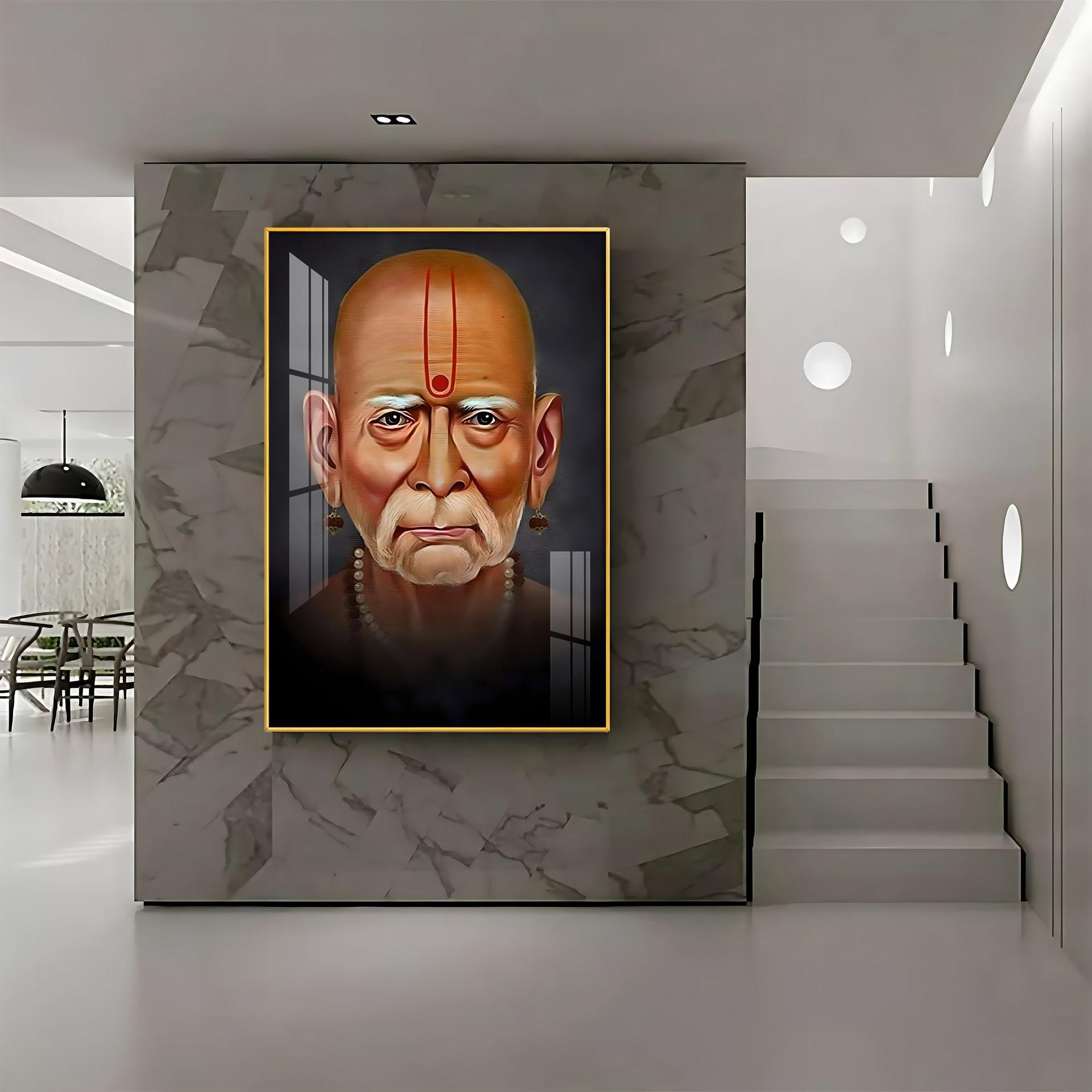 Crimson Visage Premium Vertical Acrylic Wall Art - Image 7
