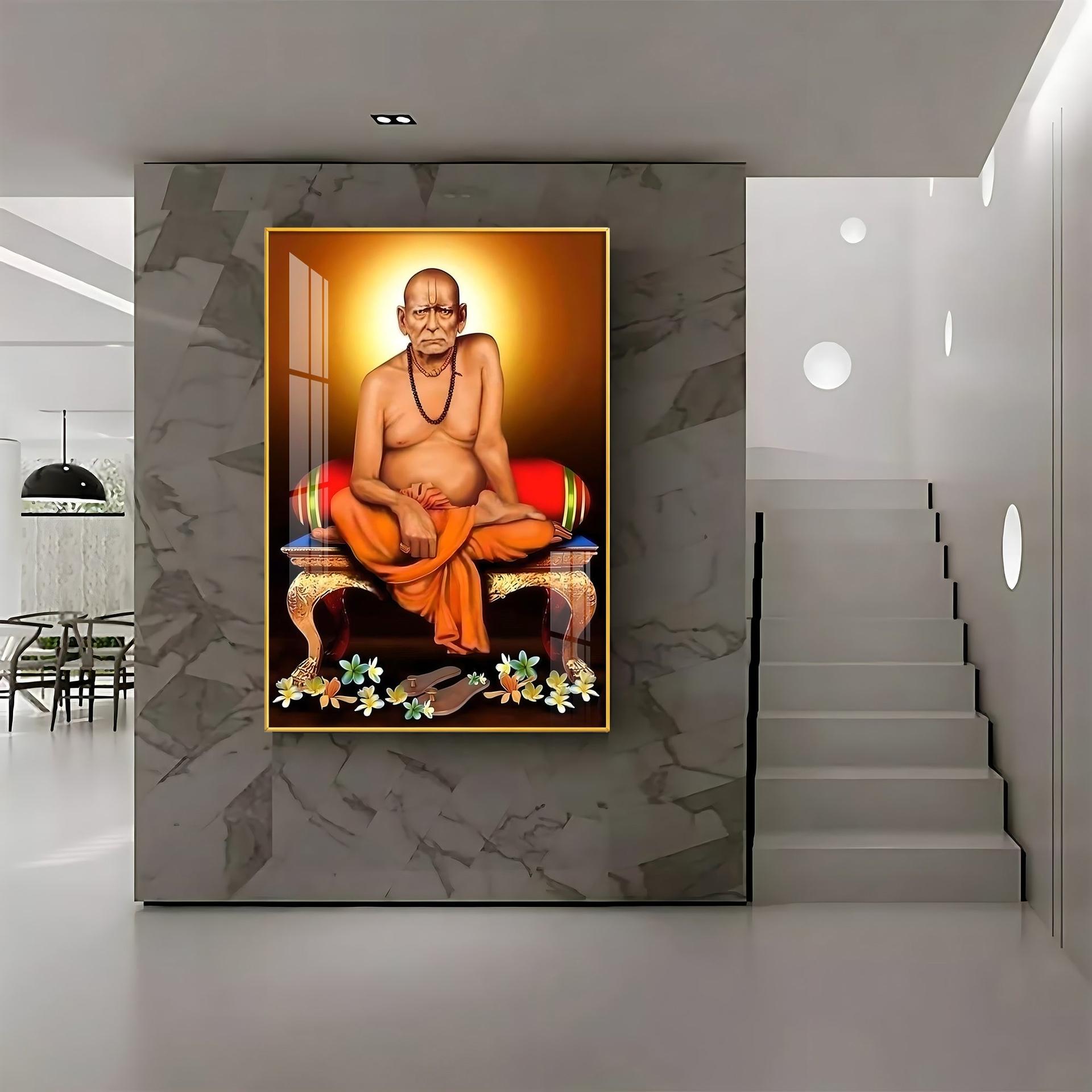 Portrait Of Shri Swami Samartha Premium Vertical Acrylic Wall Art - Image 8