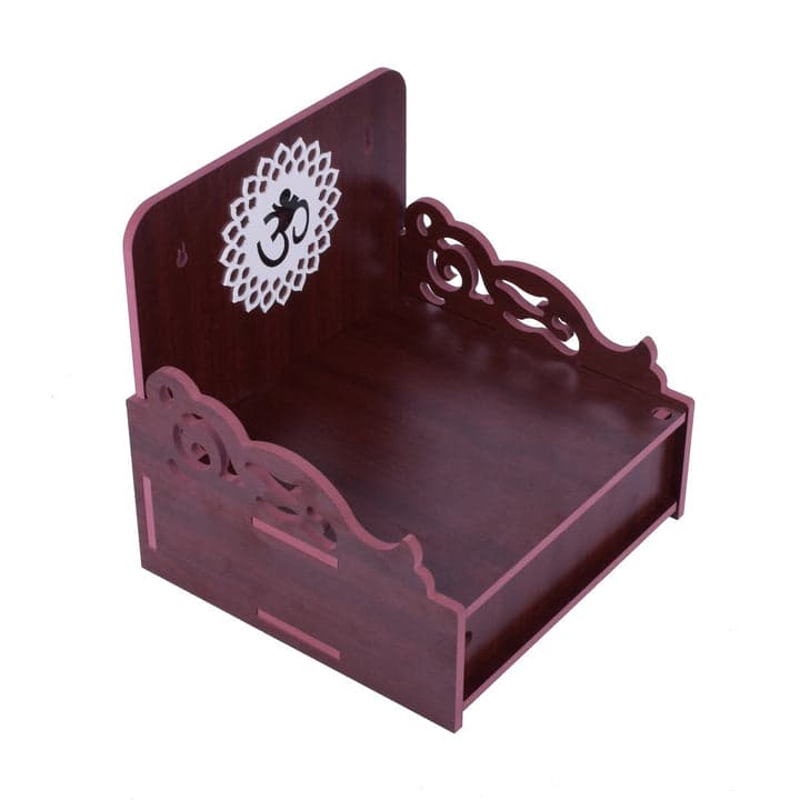 Beautiful Small Acrylic Wooden Temple For Home And Office | Wall Hanging And Table Top Home Mandir | Acraylic Om Design Temple | Decor Beautiful Wooden Temple With Acrylic Om Design - Image 30