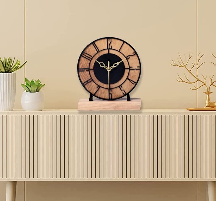 Numeric Wooden Table Clock