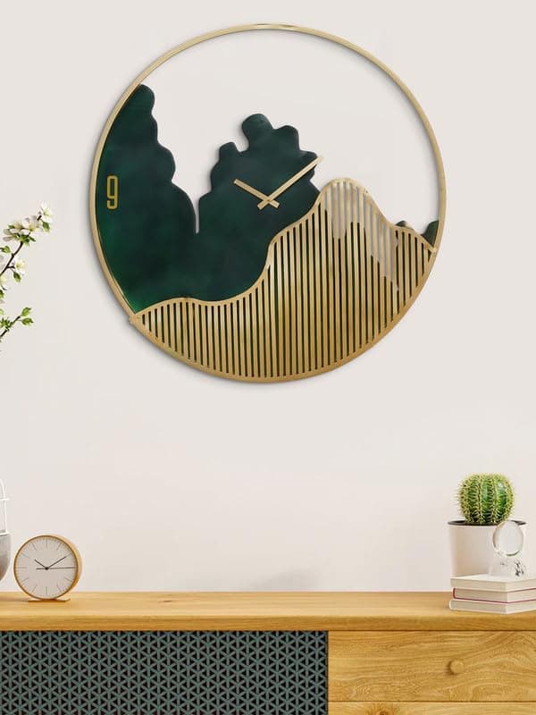 Nature Metall Wall Clock