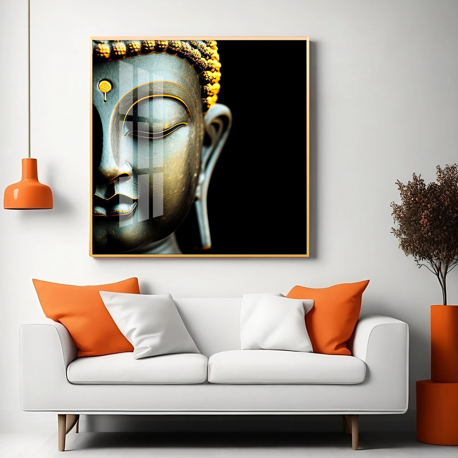 Buddha Statue Premium Acrylic Square Wall Art - Image 7
