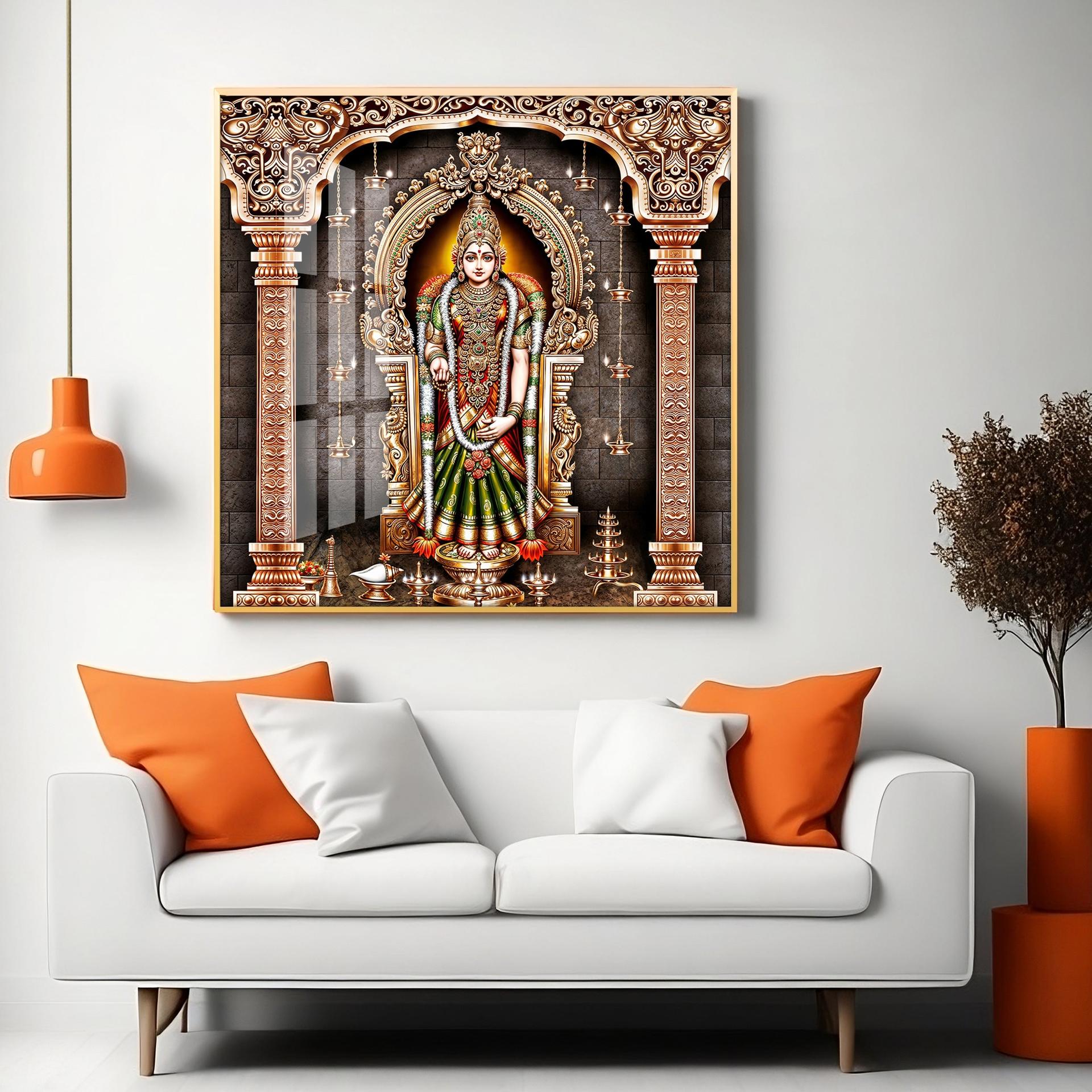 Kanya Kumari Devi Premium Acrylic Square Wall Art - Image 13