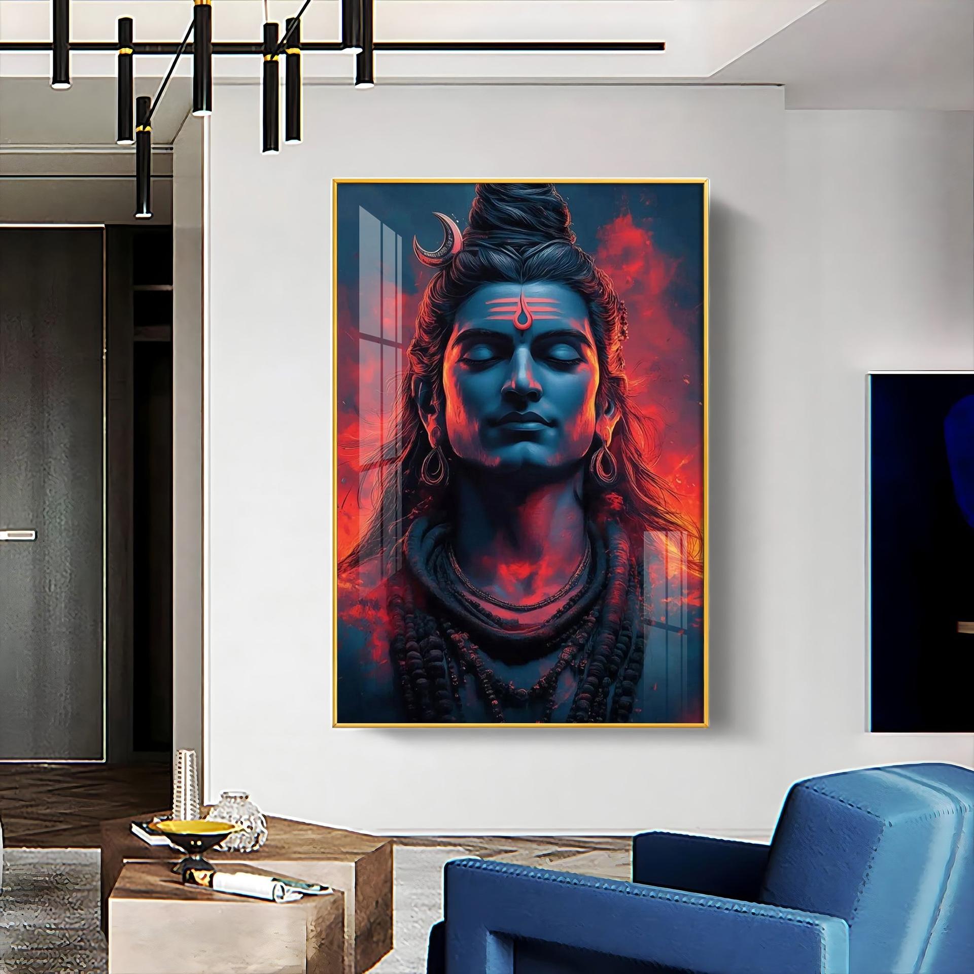 Eternal Essence Of Lord Shiva Premium Acrylic Wall Art - Image 12