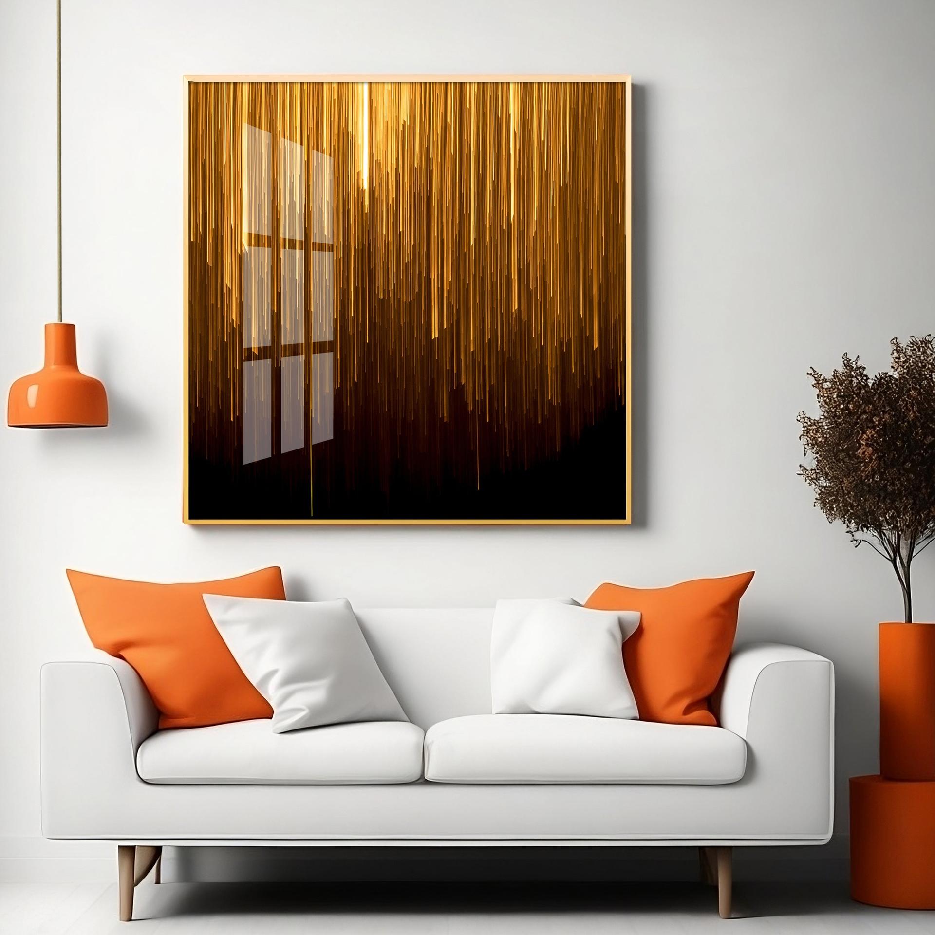 Art Ink Gold Living Room Premium Acrylic Square Wall Art - Image 17