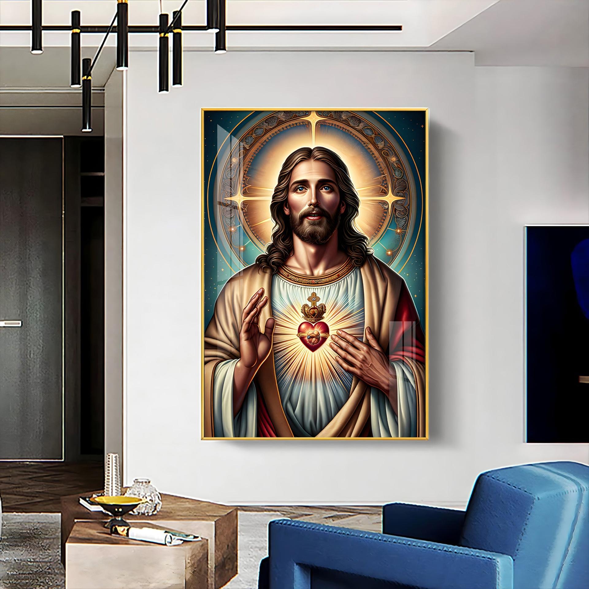 Christ's Heart Masterpiece Premium Acrylic Vertical Wall Art - Image 3