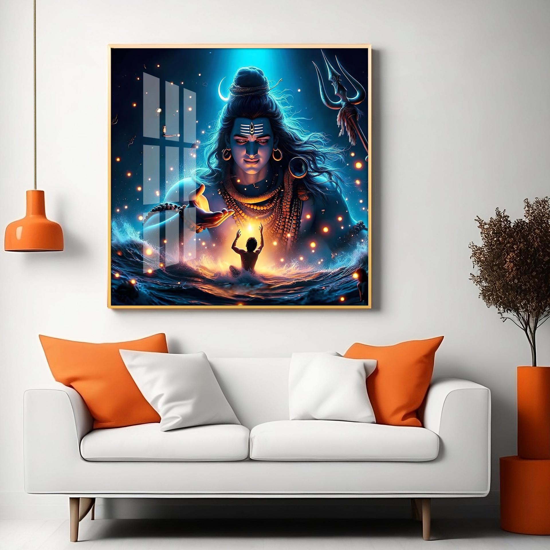Cosmic Shiva Premium Acrylic Square Wall Art - Image 5