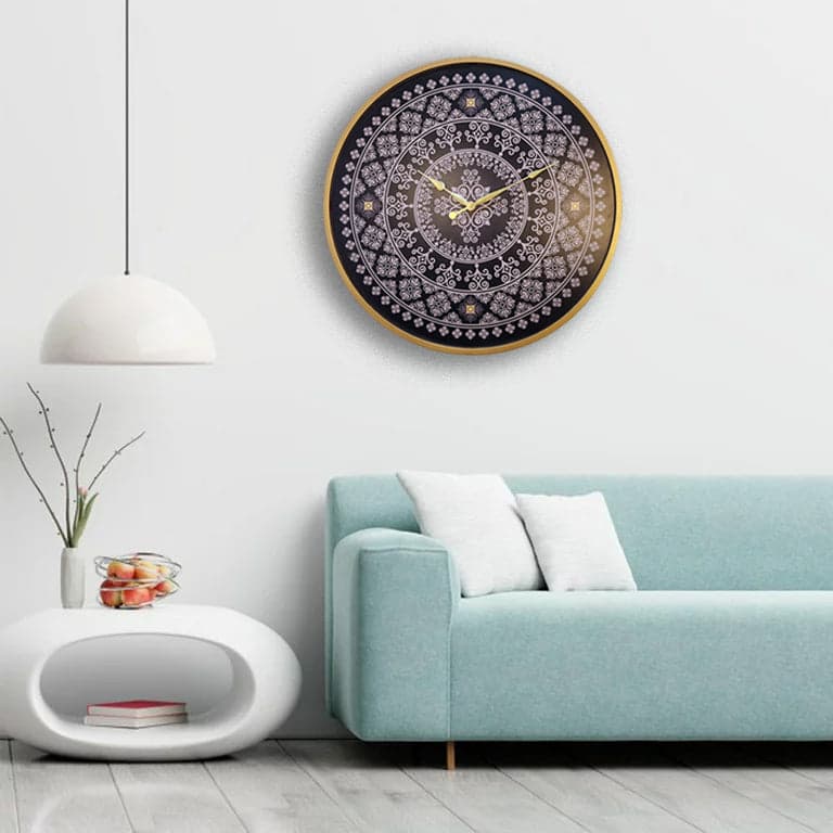 Entangled Elegance Mandala Wall Clock Art