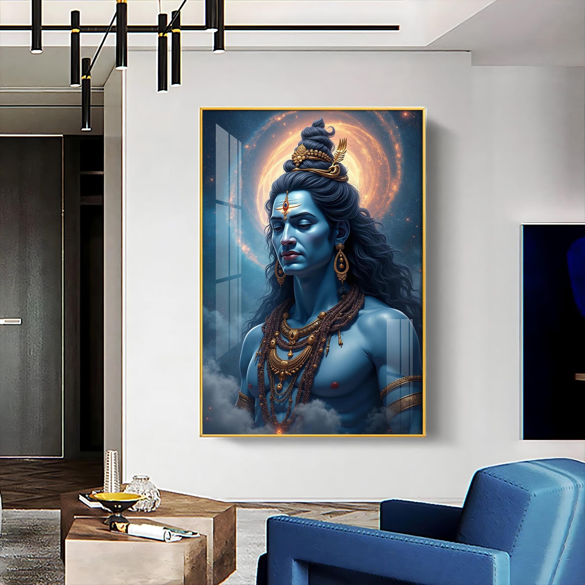Sacred Vision Of Lord Shiva Premium Acrylic Wall Art - Image 8
