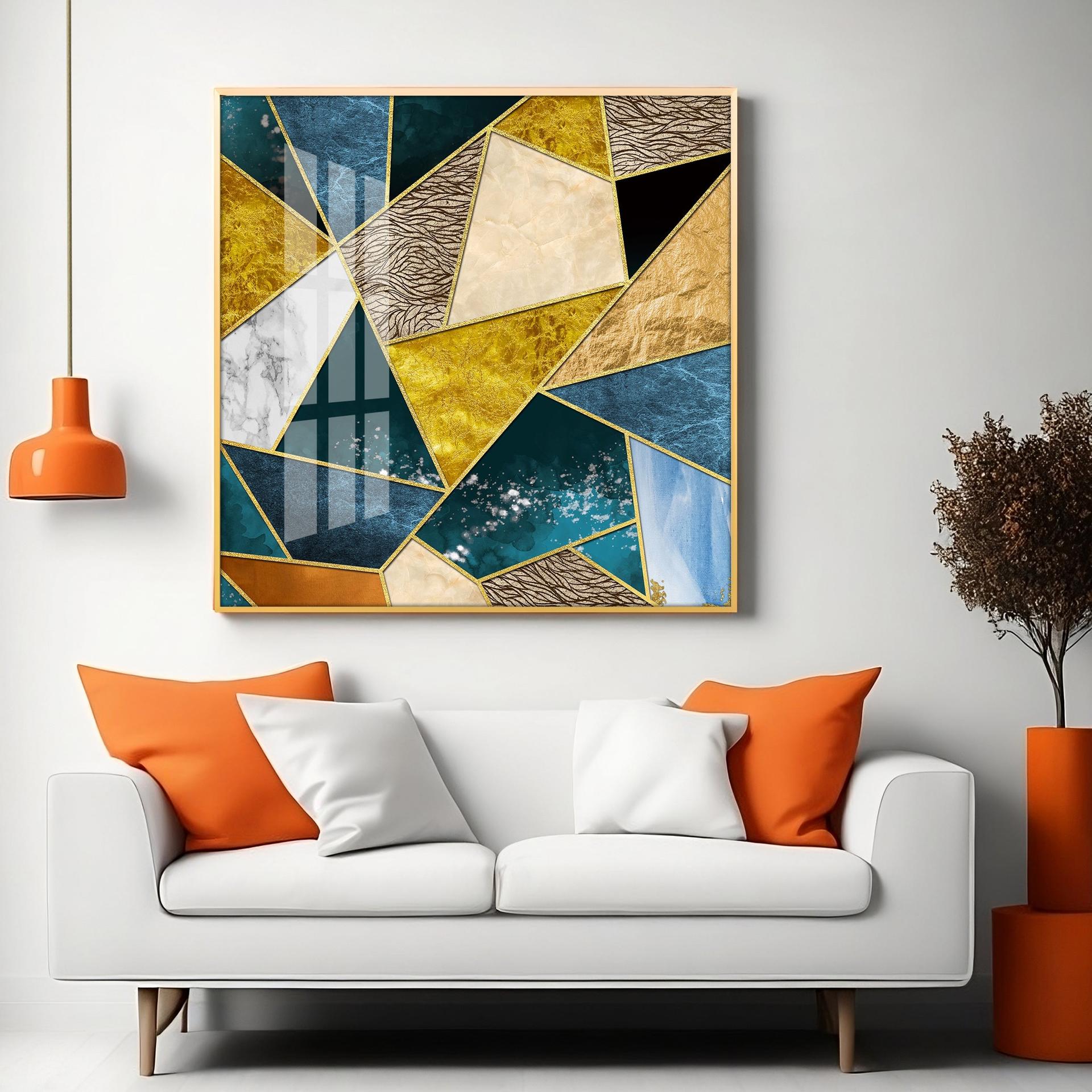 Abstract Colorful Patterns Premium Acrylic Square Wall Art - Image 10