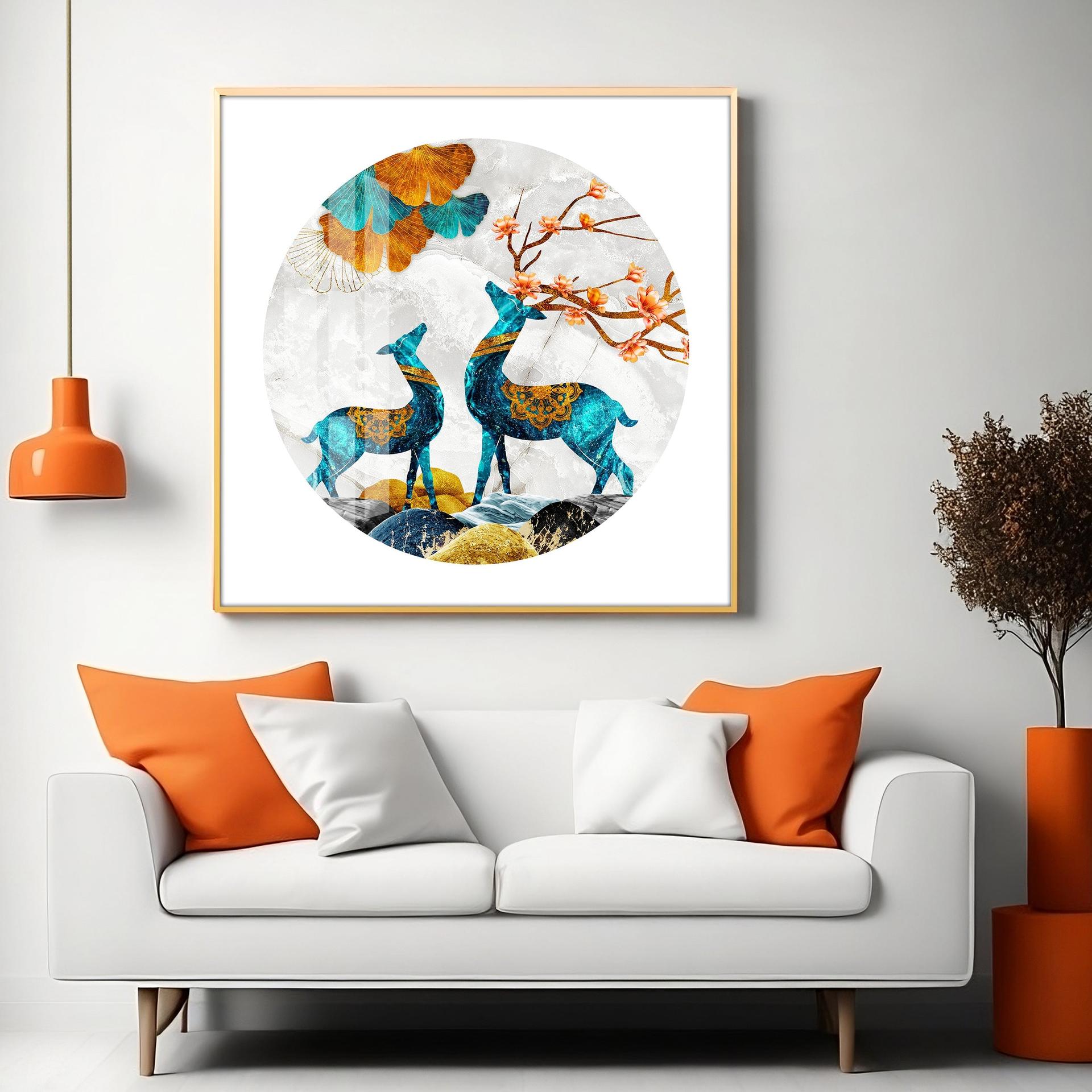 Magical Deer Premium Acrylic Square Wall Art - Image 12